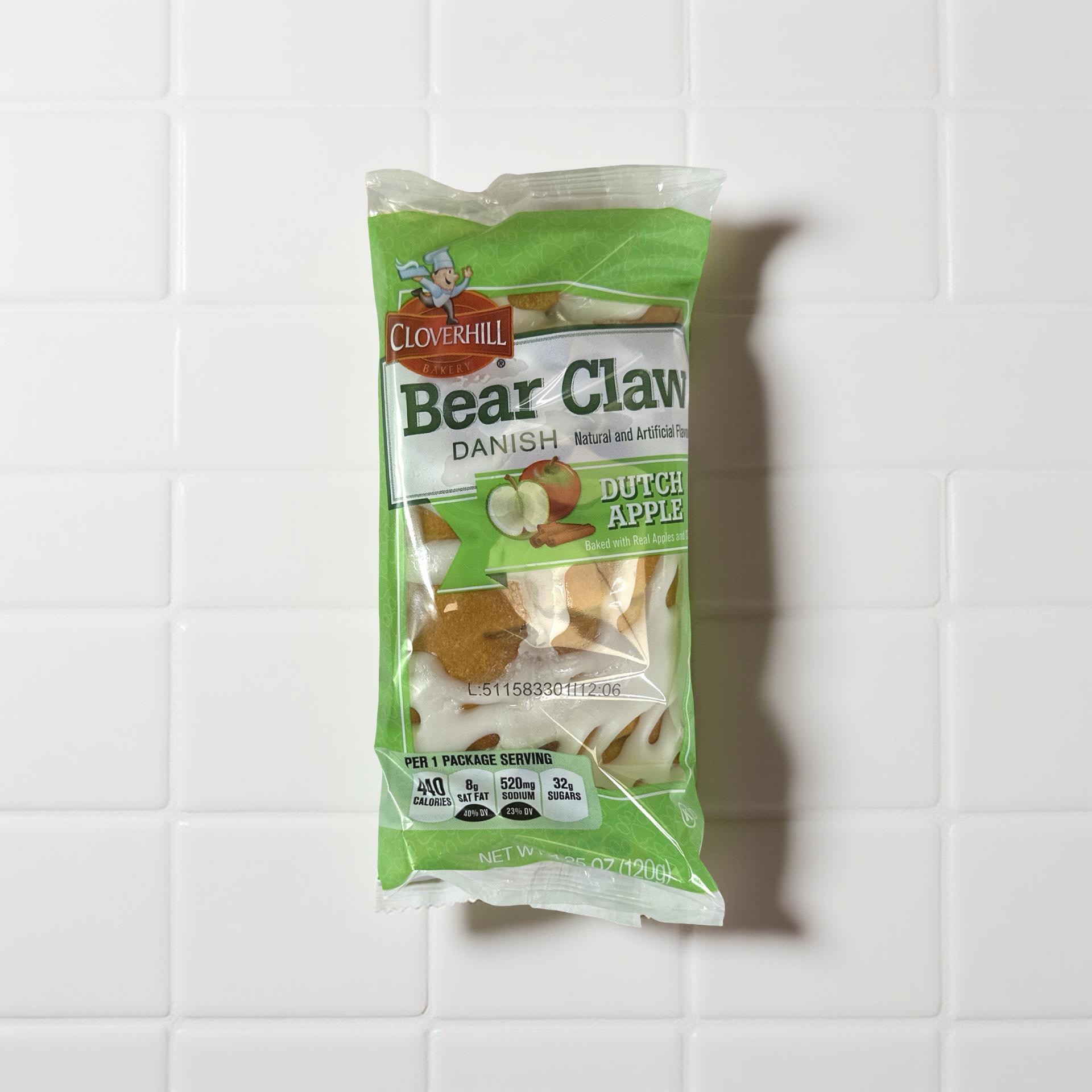 Cloverhill Bear Claw Dutch Apple Danish, 4.25 Ounce -- 36 per case. 3