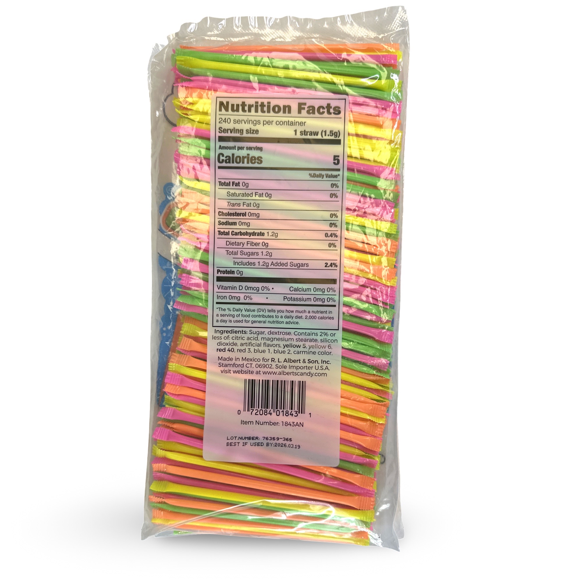Mini Neon Lasers Nostalgic Candy Filled Power Powder, 240 Pieces Bulk Pack 2