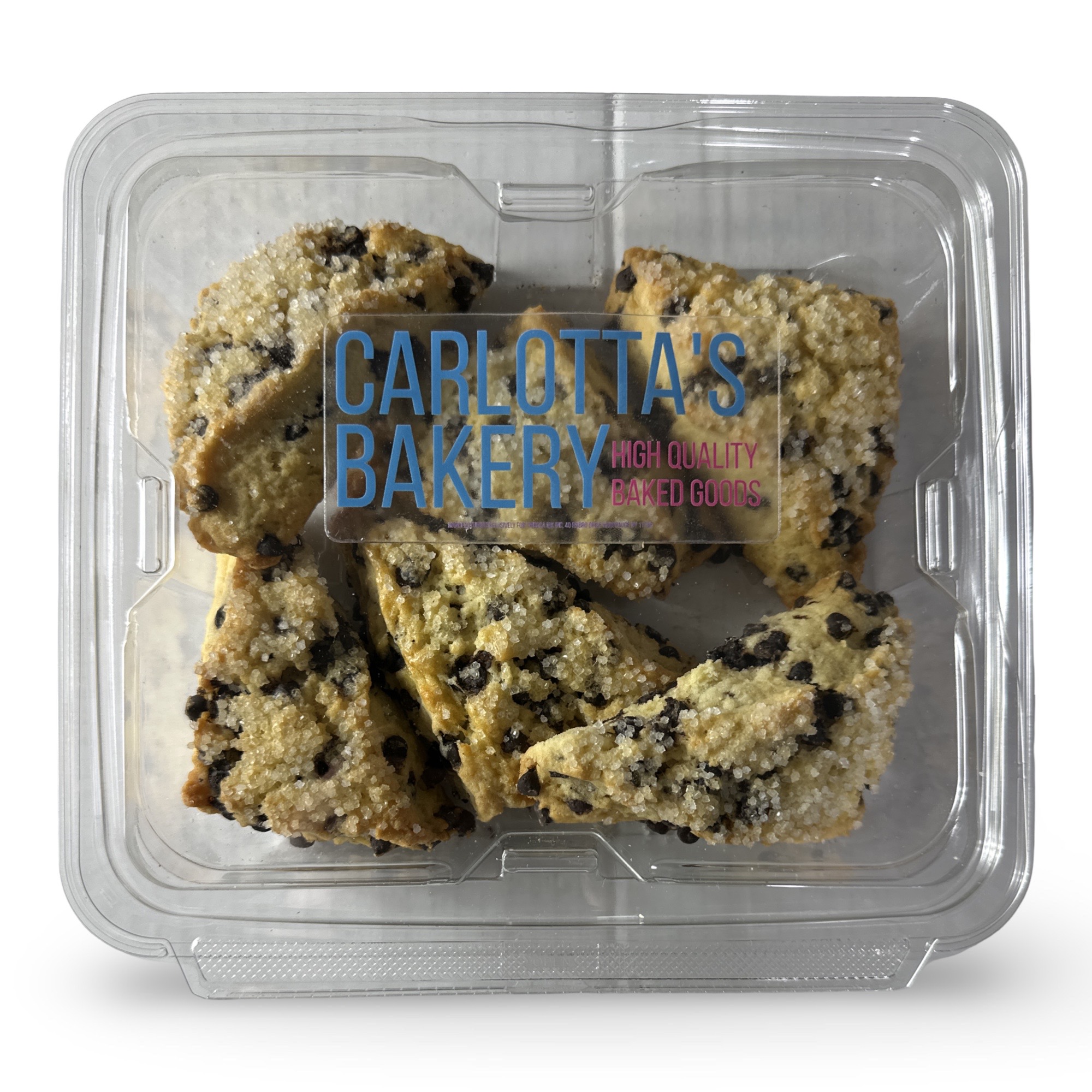 Carlotta's Bakery Authentic Homemade Scones, 10 Oz Pack (Chocolate Chip)