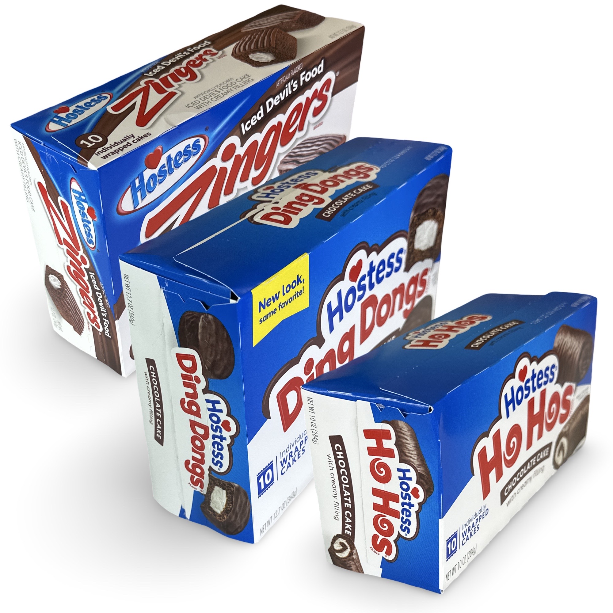 Hostess Chocolate Lovers Cream Snack Cake Variety Pack | Ho Hos, Zingers and Ding Dongs