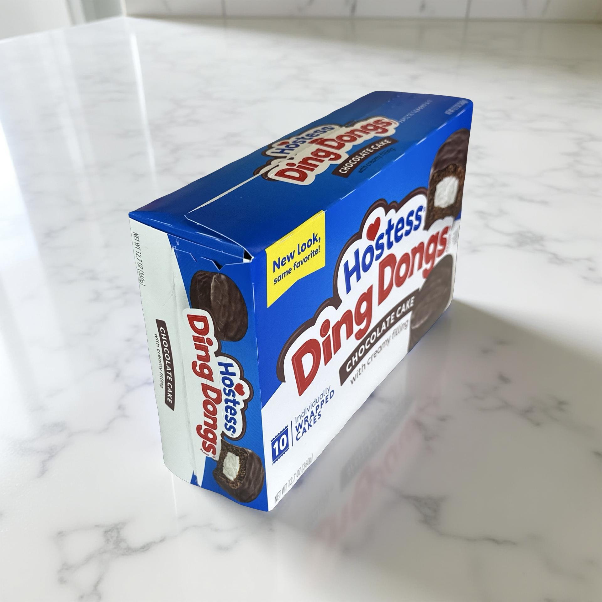 Hostess Ding Dongs Invidually Wrapped Cream Filled Chocolate Cakes Box of 10 | Bulk Case of 6 | 60 Total Cakes 4