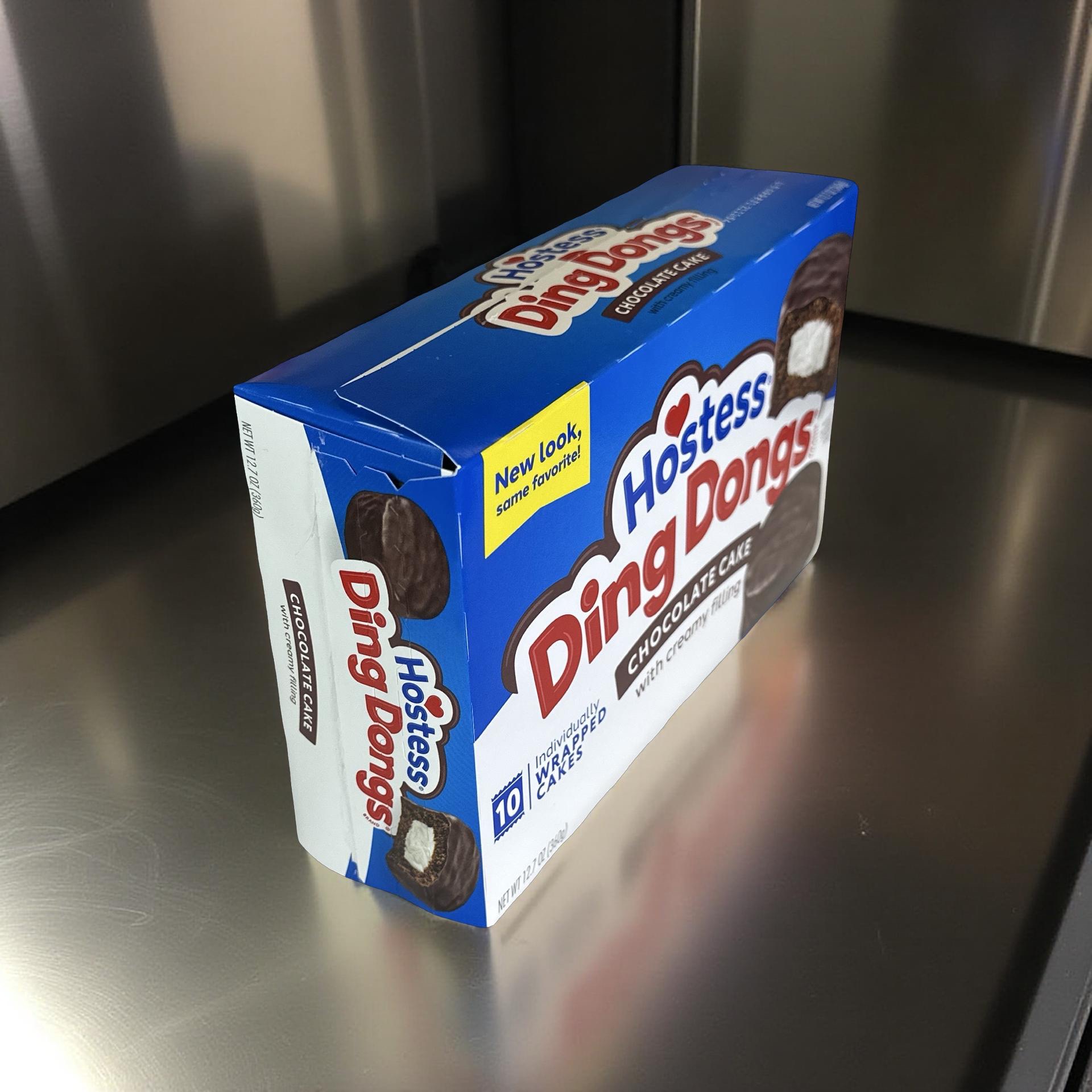 Hostess Ding Dongs Invidually Wrapped Cream Filled Chocolate Cakes Box of 10 | Bulk Case of 6 | 60 Total Cakes 7