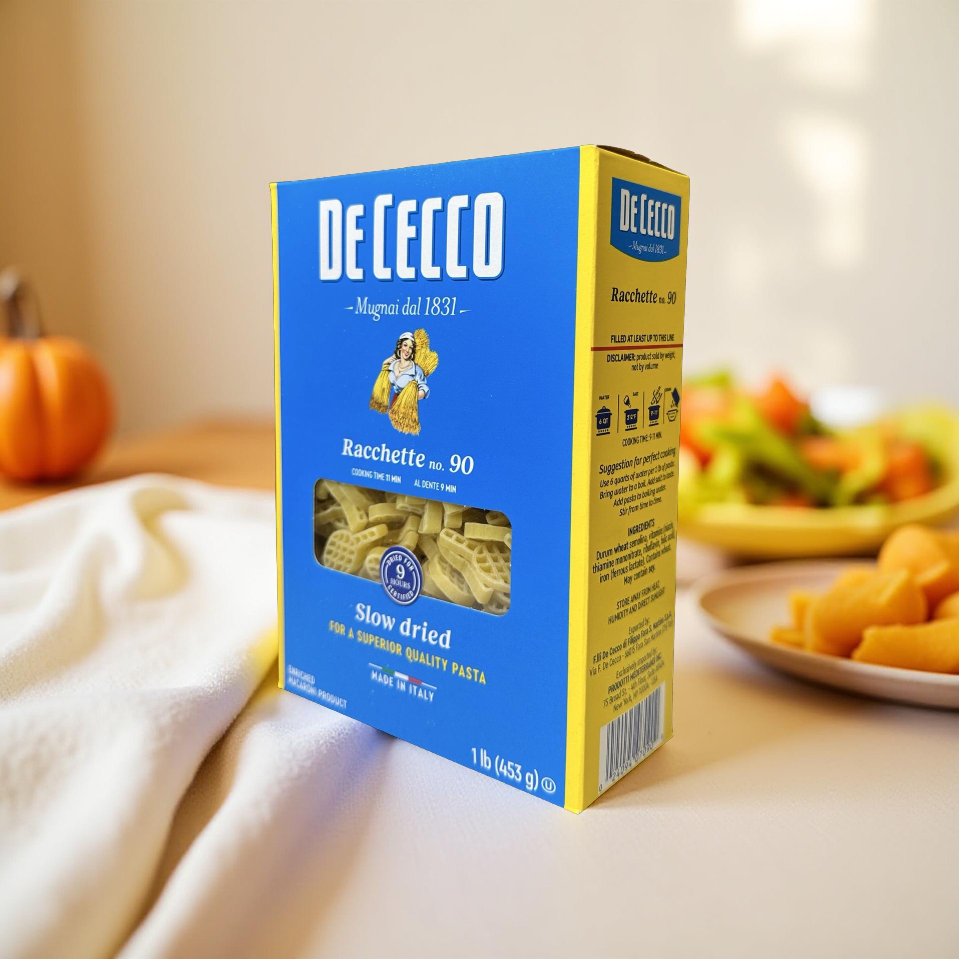De Cecco Racchette Tennis Racket Shaped Pasta No.90, 1lb, 3 Packs 4