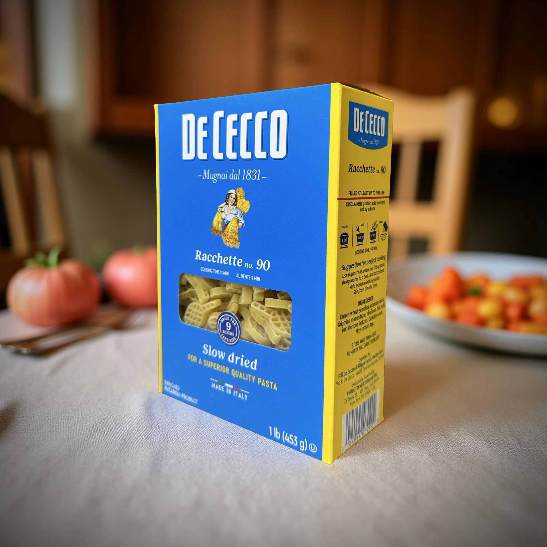 De Cecco Racchette Tennis Racket Shaped Pasta No.90, 1lb, 3 Packs 5