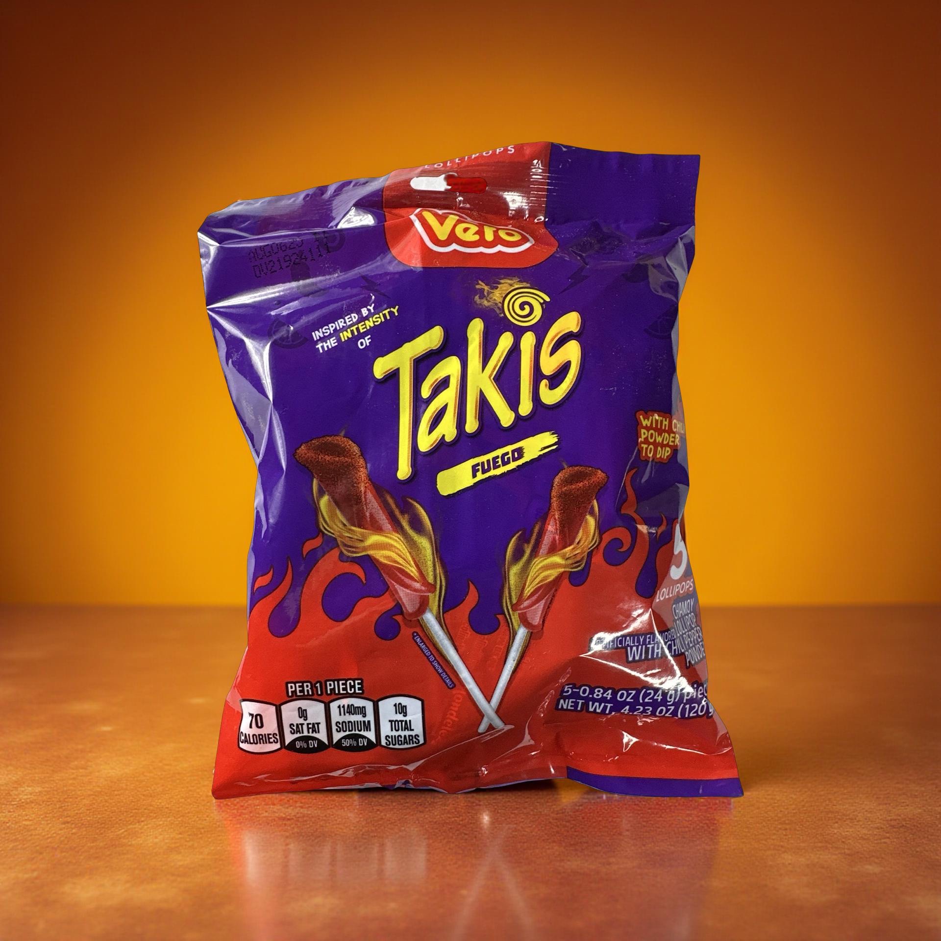 Takis Fuego Chamoy Lollipops with Chili Pepper Powder, 3 Bags 5