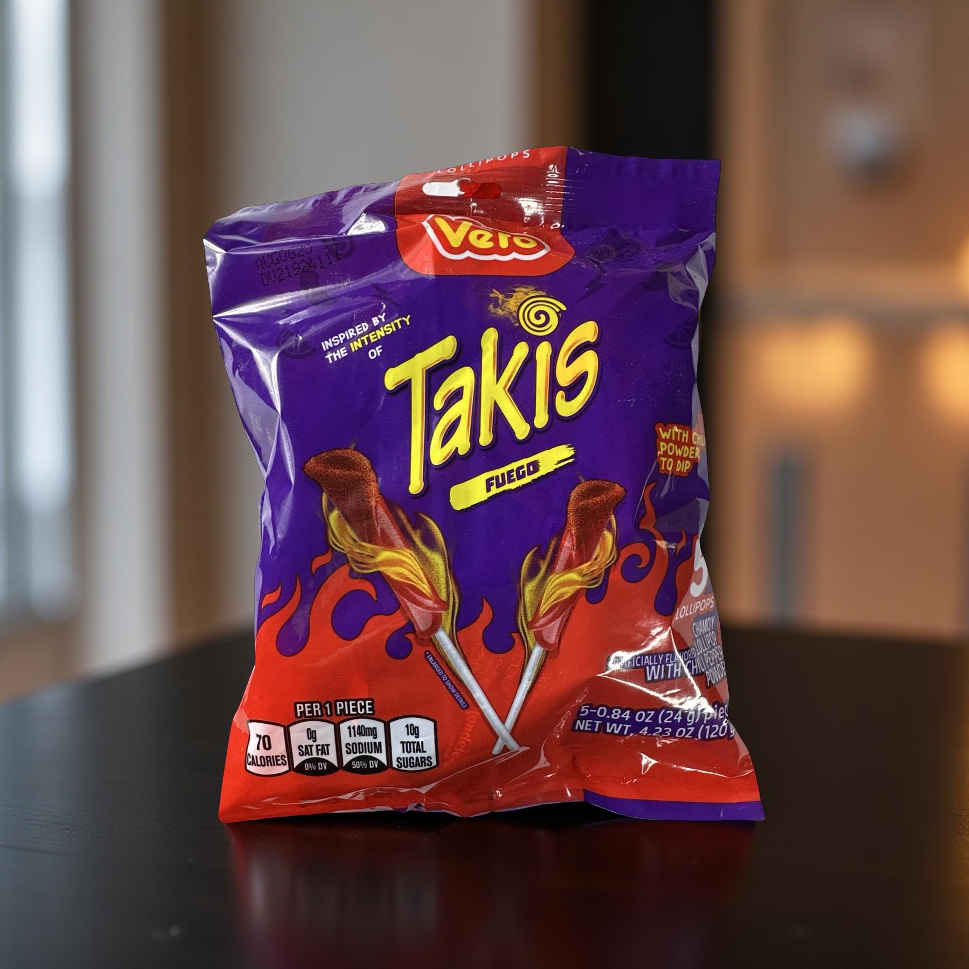 Takis Fuego Chamoy Lollipops with Chili Pepper Powder, 3 Bags 6