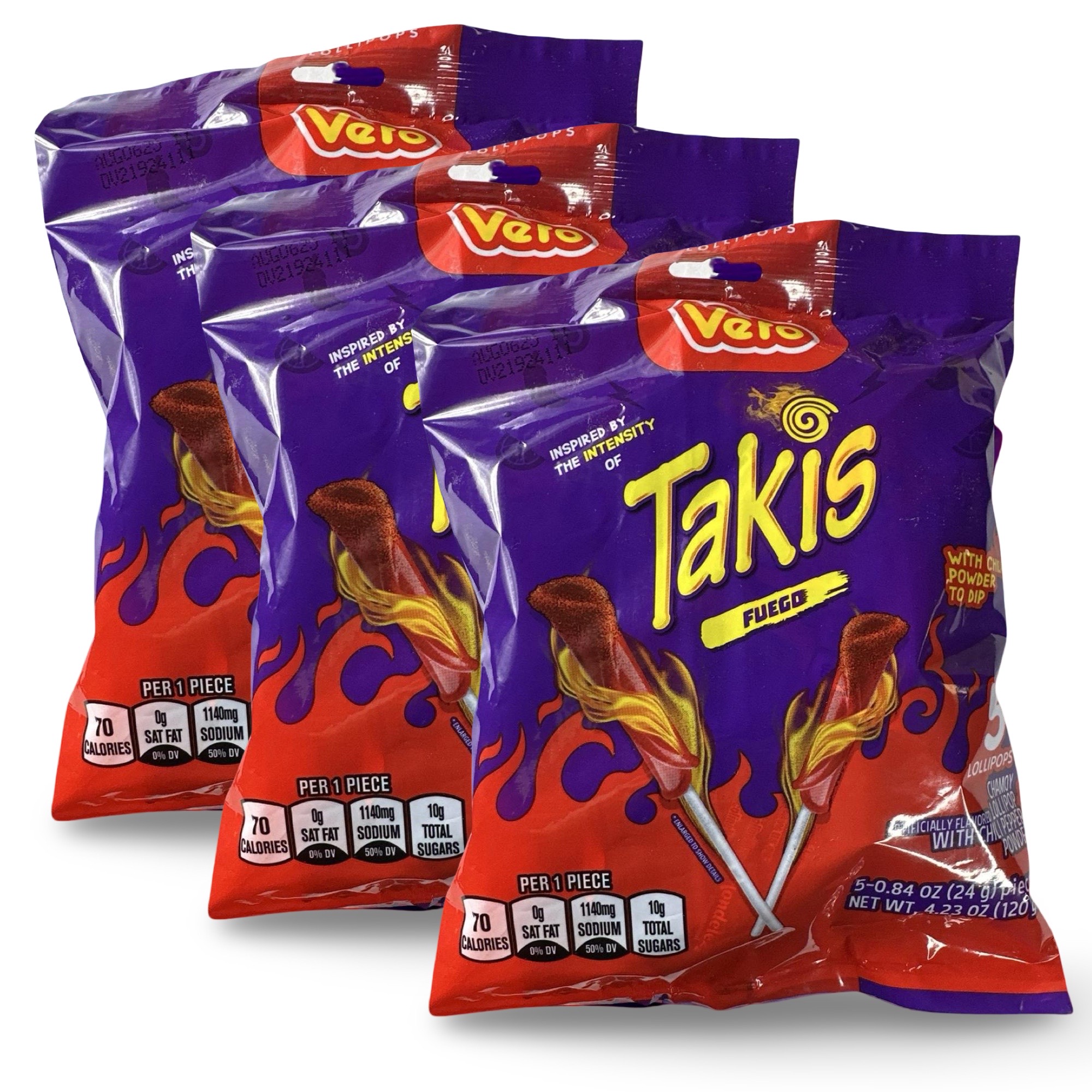 Takis Fuego Chamoy Lollipops with Chili Pepper Powder, 3 Bags 2