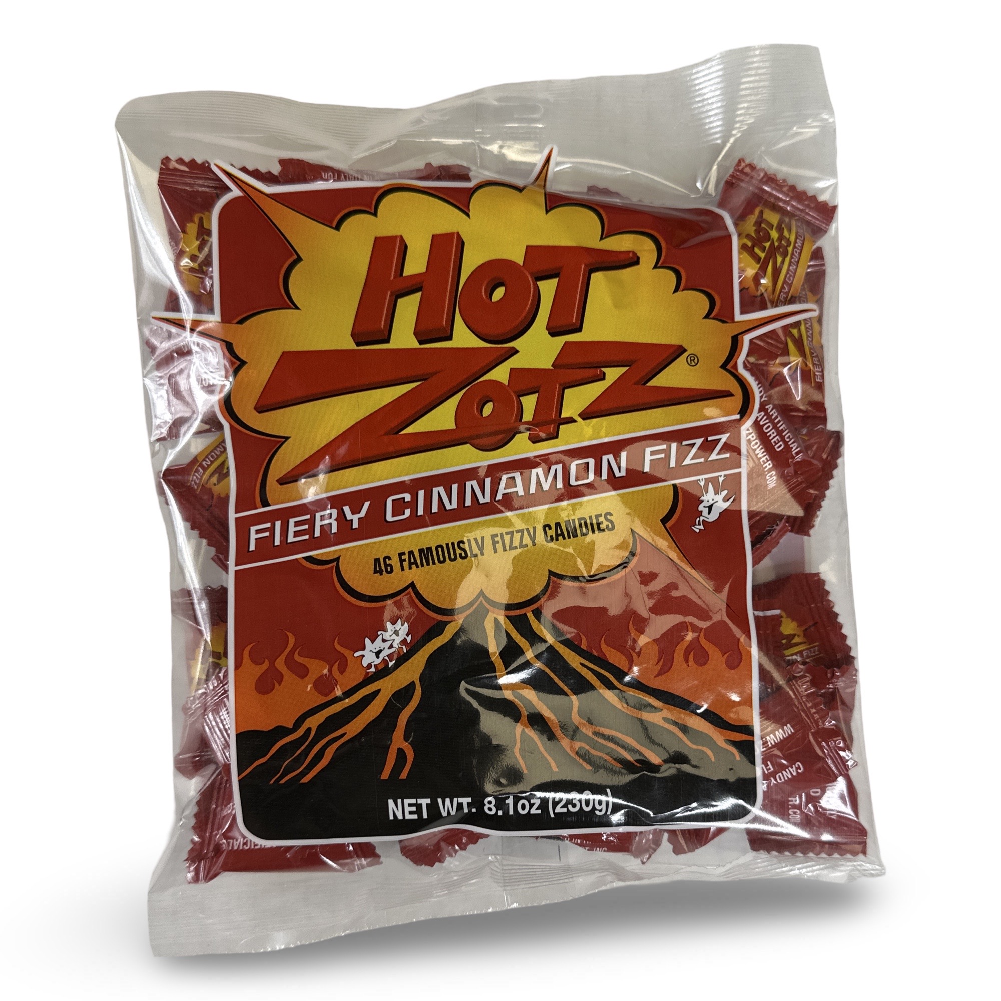 Hot Zotz Fiery Cinnamon Fizz Nostalgic Candy, 3x Bags, 46 Pieces Each