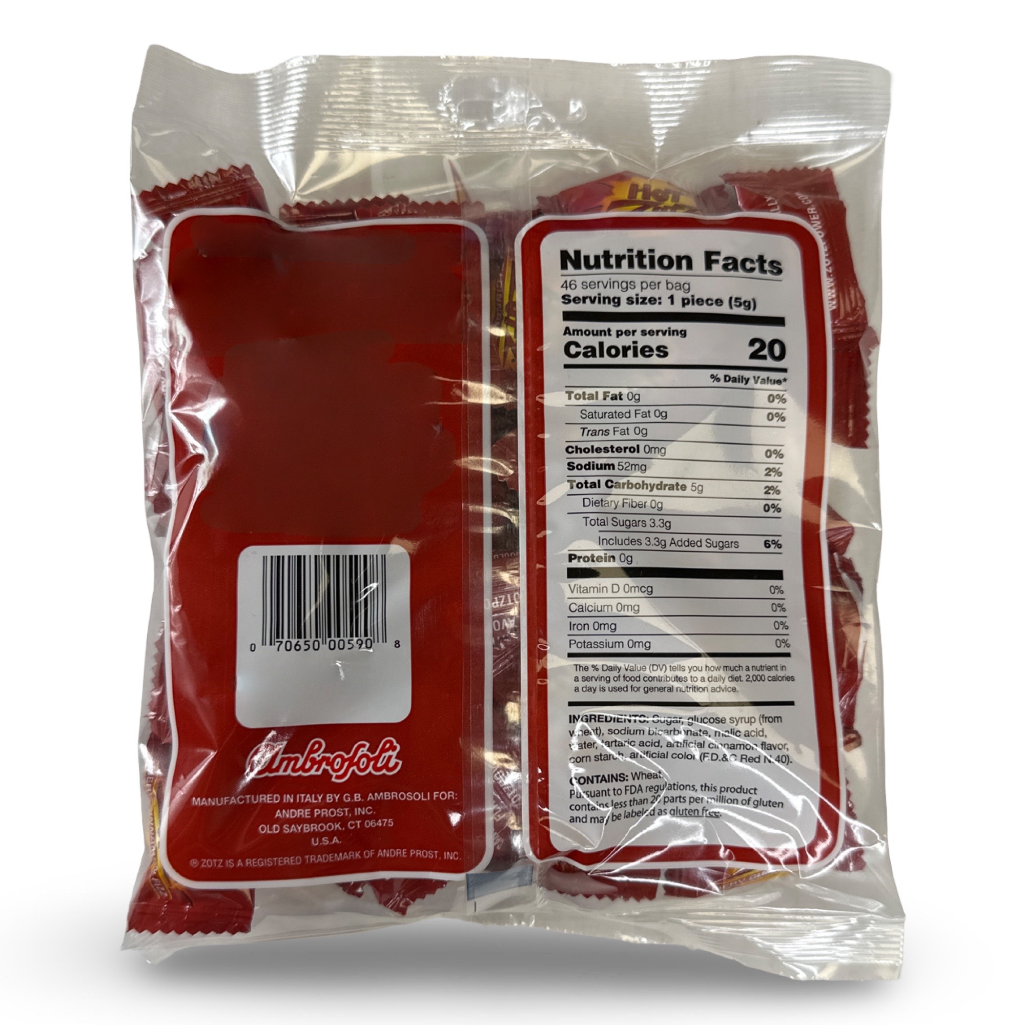 Hot Zotz Fiery Cinnamon Fizz Nostalgic Candy, 3x Bags, 46 Pieces Each 4