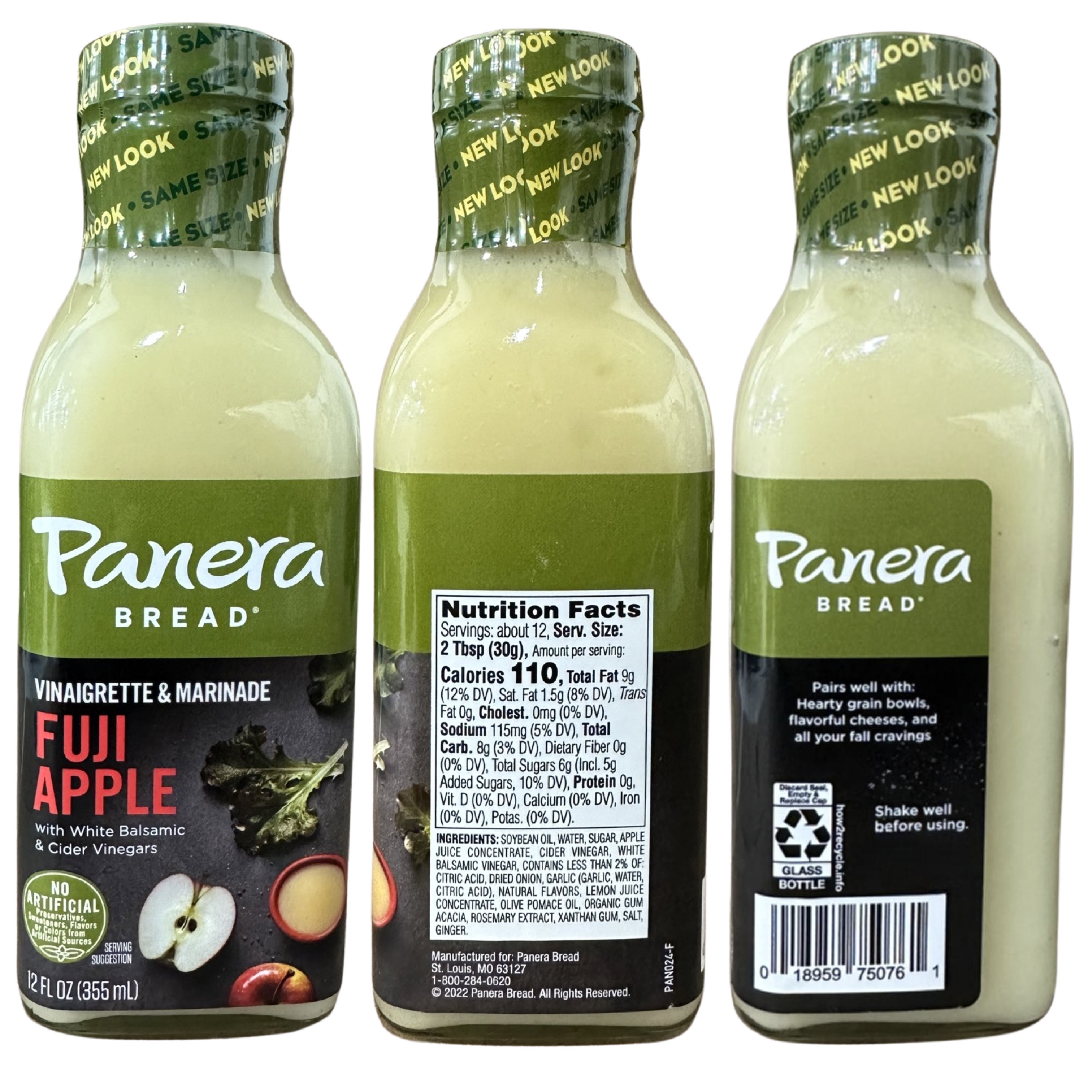Panera Fuji Apple Vinaigrette Salad Dressing & Marinade | 12 Ounce | Pack of 3 3