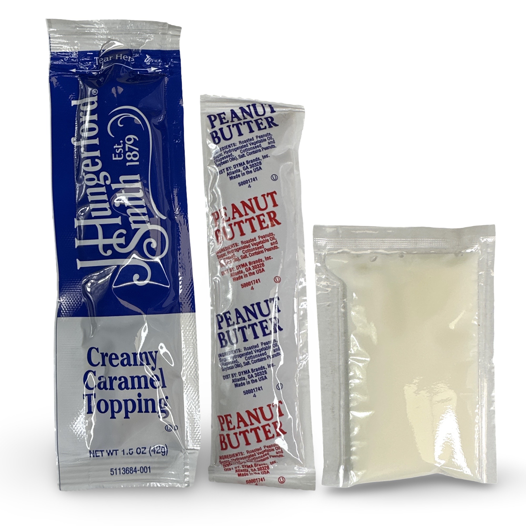 Topping Packets Variety Pack: Caramel, Vanilla and Peanut Butter, Great for Big Backs Snack Cakes, 18 Packets 5