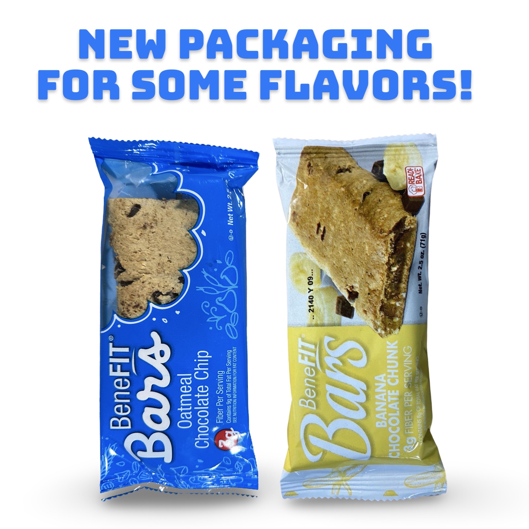 2 Flavor Benefit Bar Combo Featuring Banana Chocolate Chunk & Oatmeal Chocolate Chip 2