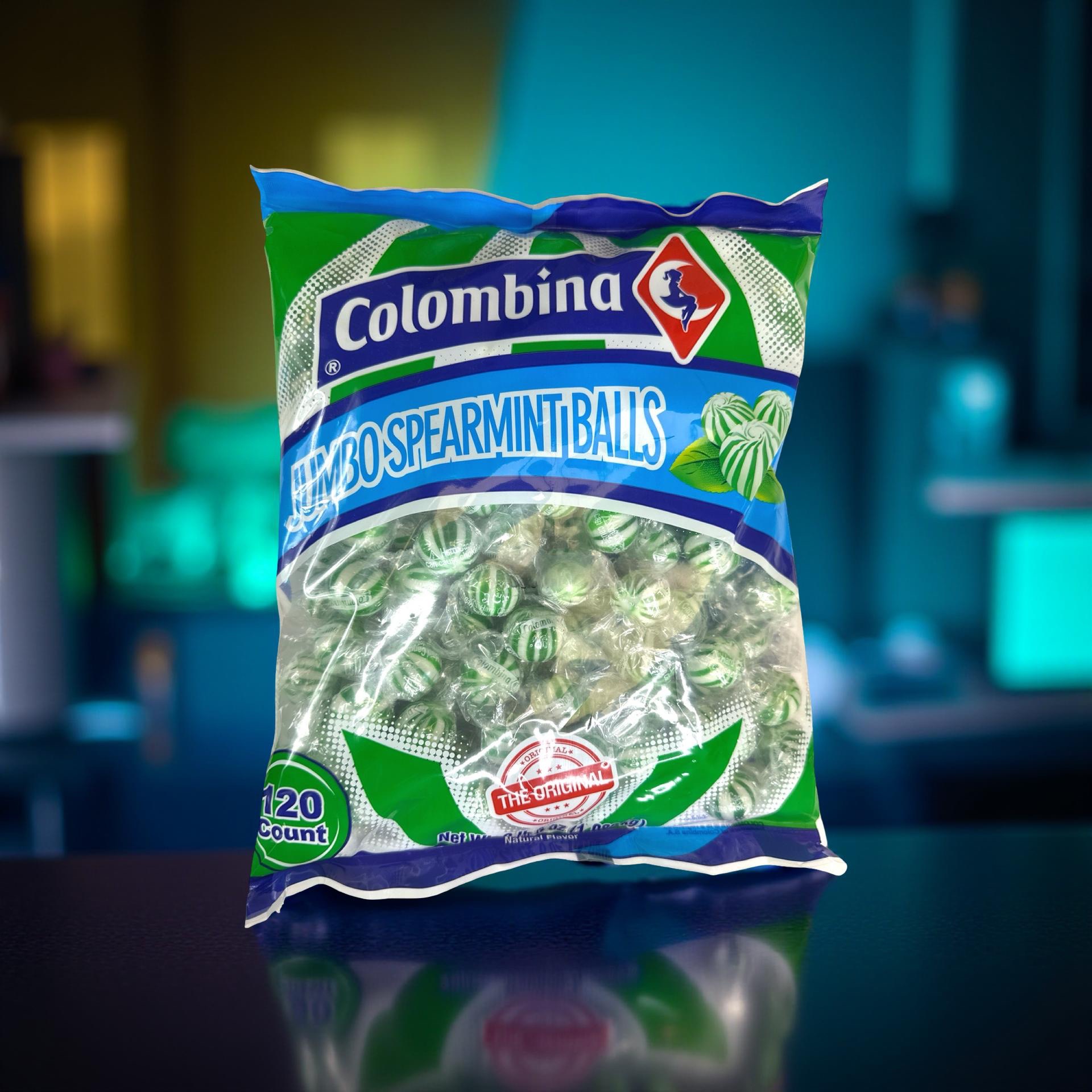 Jumbo Green Spearmint Balls Mint Candy, 120 Count Bulk Pack, 2lb 6oz 4