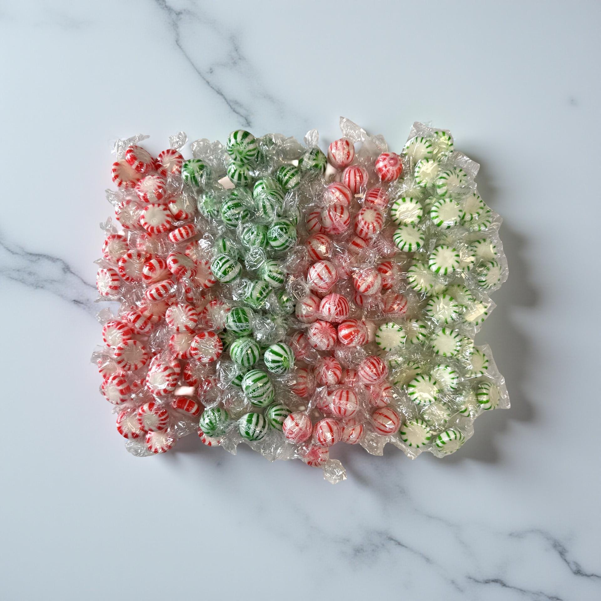 Mint Medley Includes: Red Peppermint and Green Spearmint Starlights and Jumbo Balls Mint Candy, 4 Different Kinds, 2 lbs Total 4