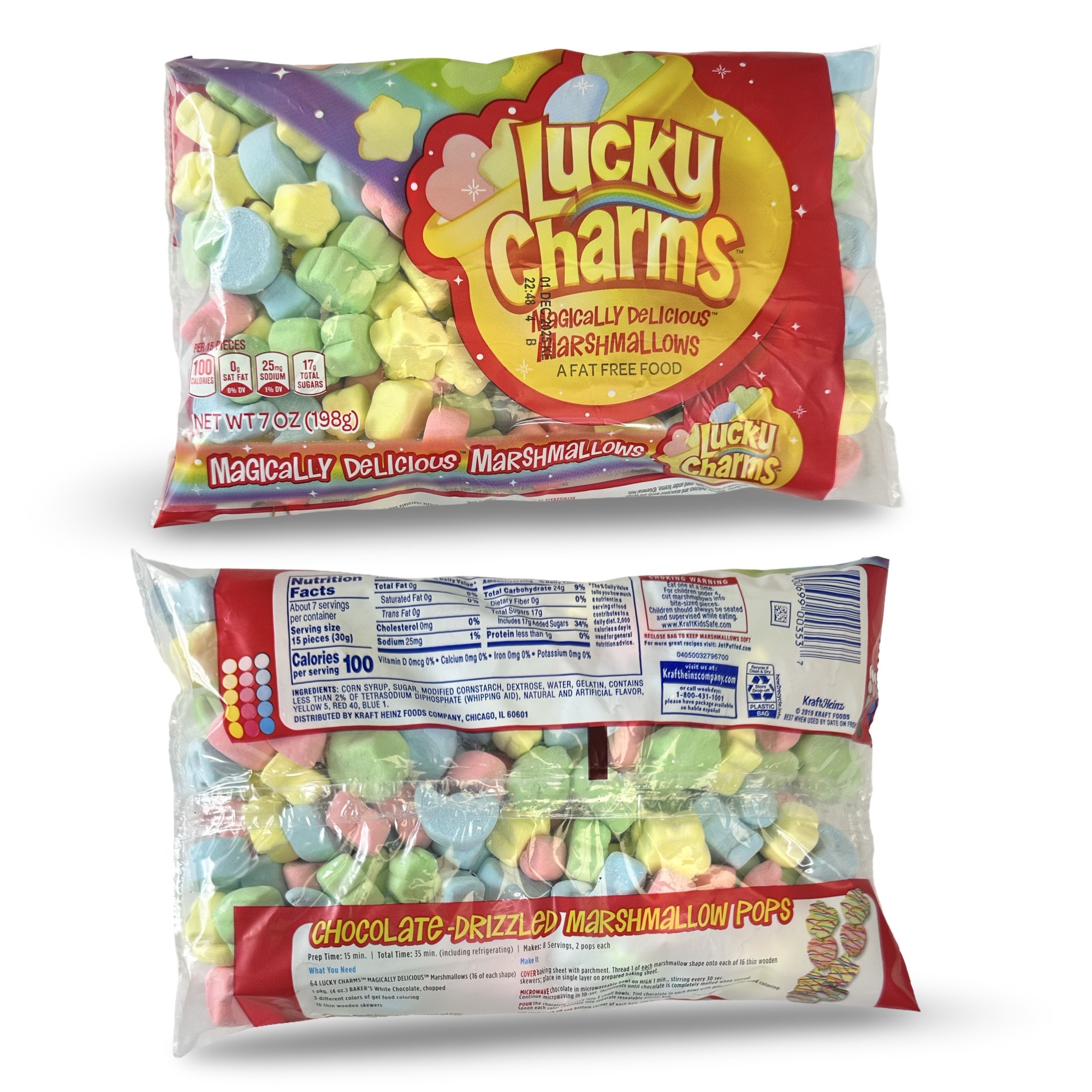 Lucky Charms Fluffy Marshmallow Snack, 4x 7 Oz. Bags 2