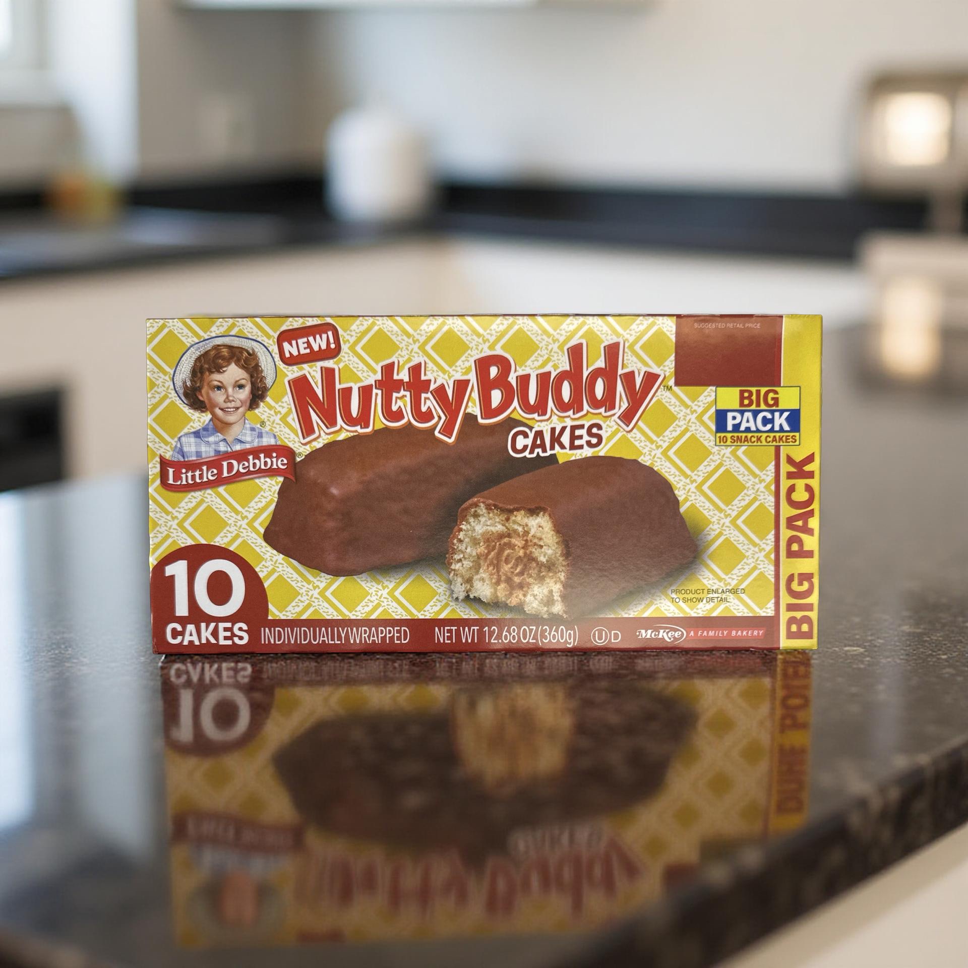 Little Debbie Nutty Buddy Peanut Butter Cakes, Family Pack 4