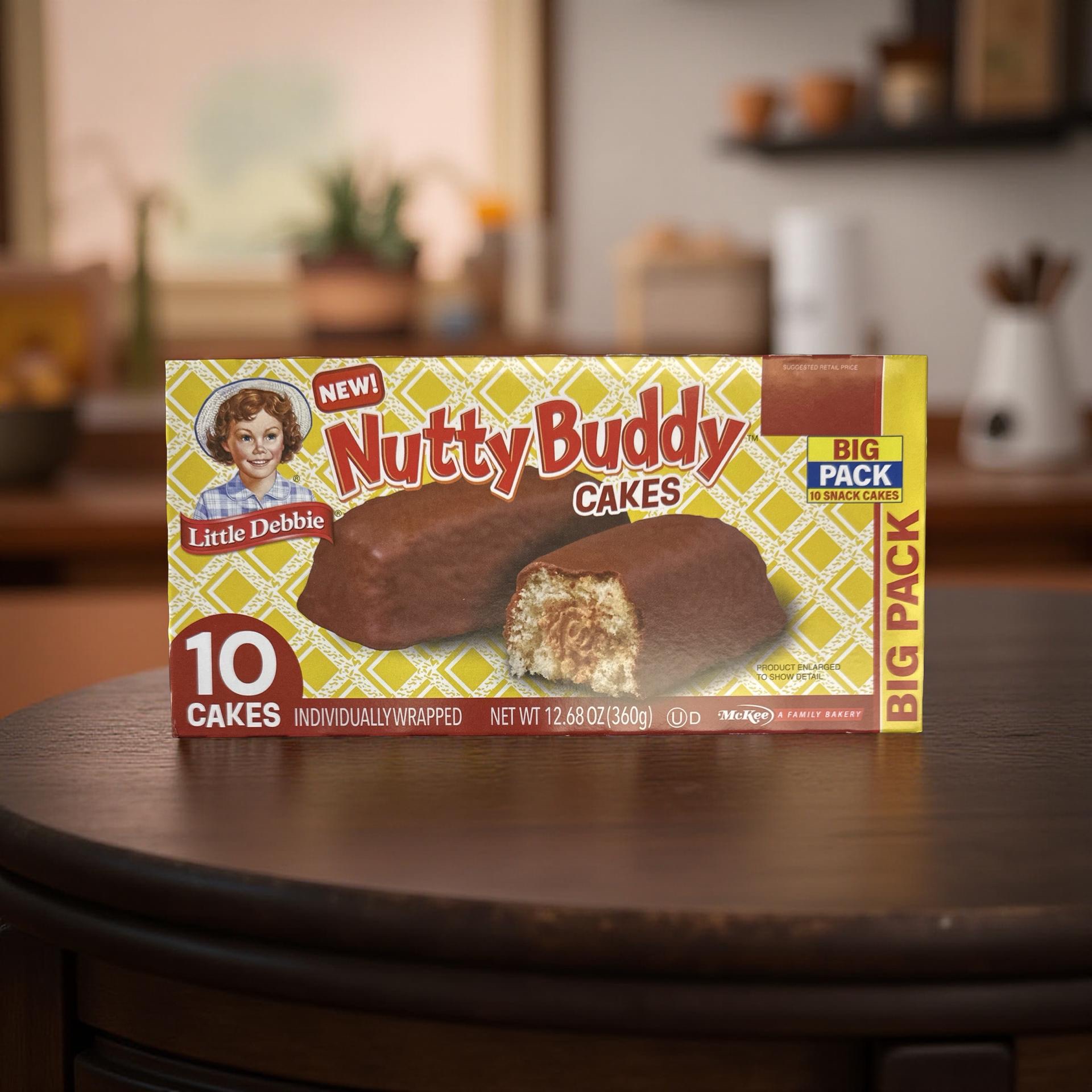 Little Debbie Nutty Buddy Peanut Butter Cakes, Family Pack 6