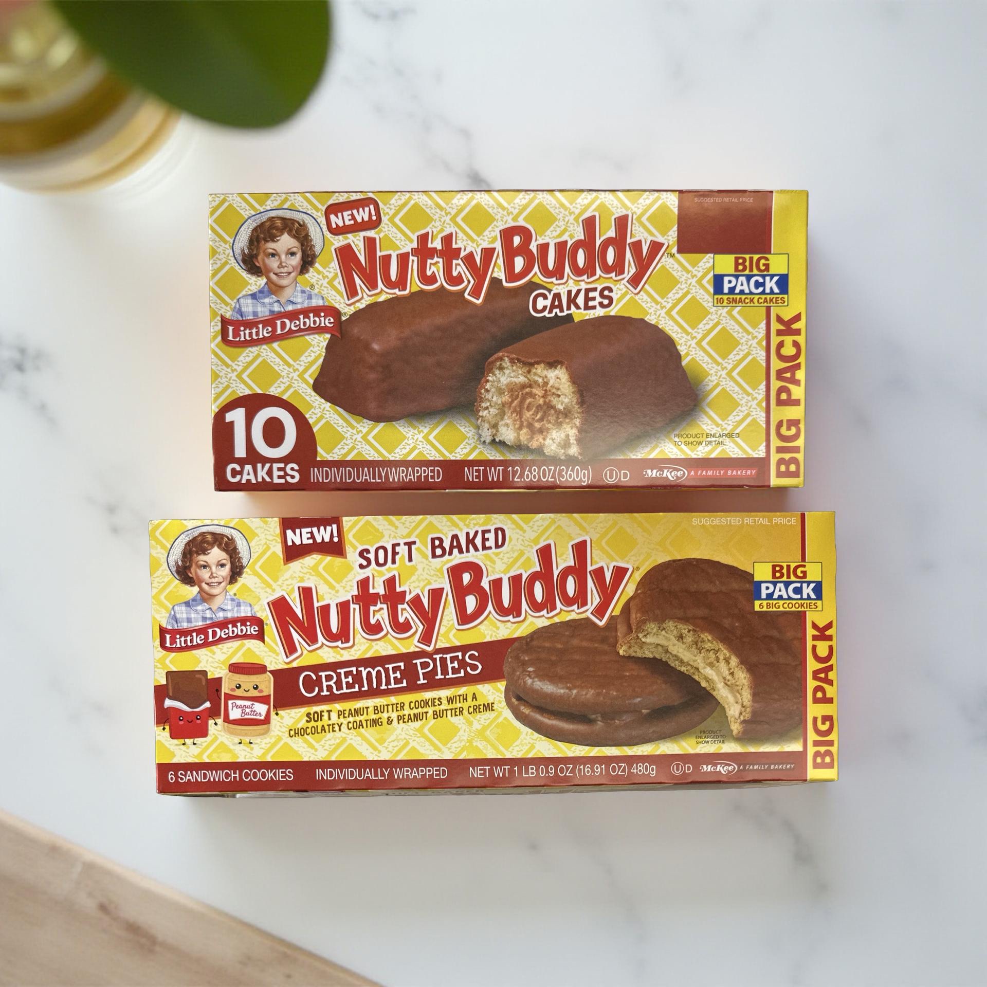 Little Debbie Nutty Buddy Cakes and Peanut Butter Cream Pies Combo Pack, 2 Boxes 4