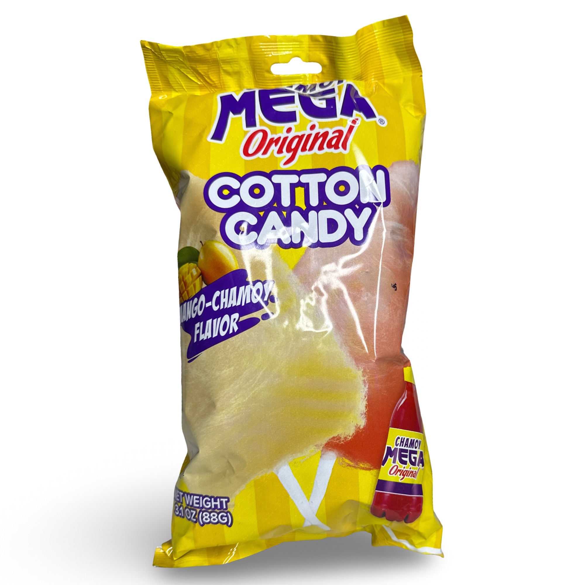 Mango Chamoy Cotton Candy, 2x Full Size 3.1 oz. Bags 3