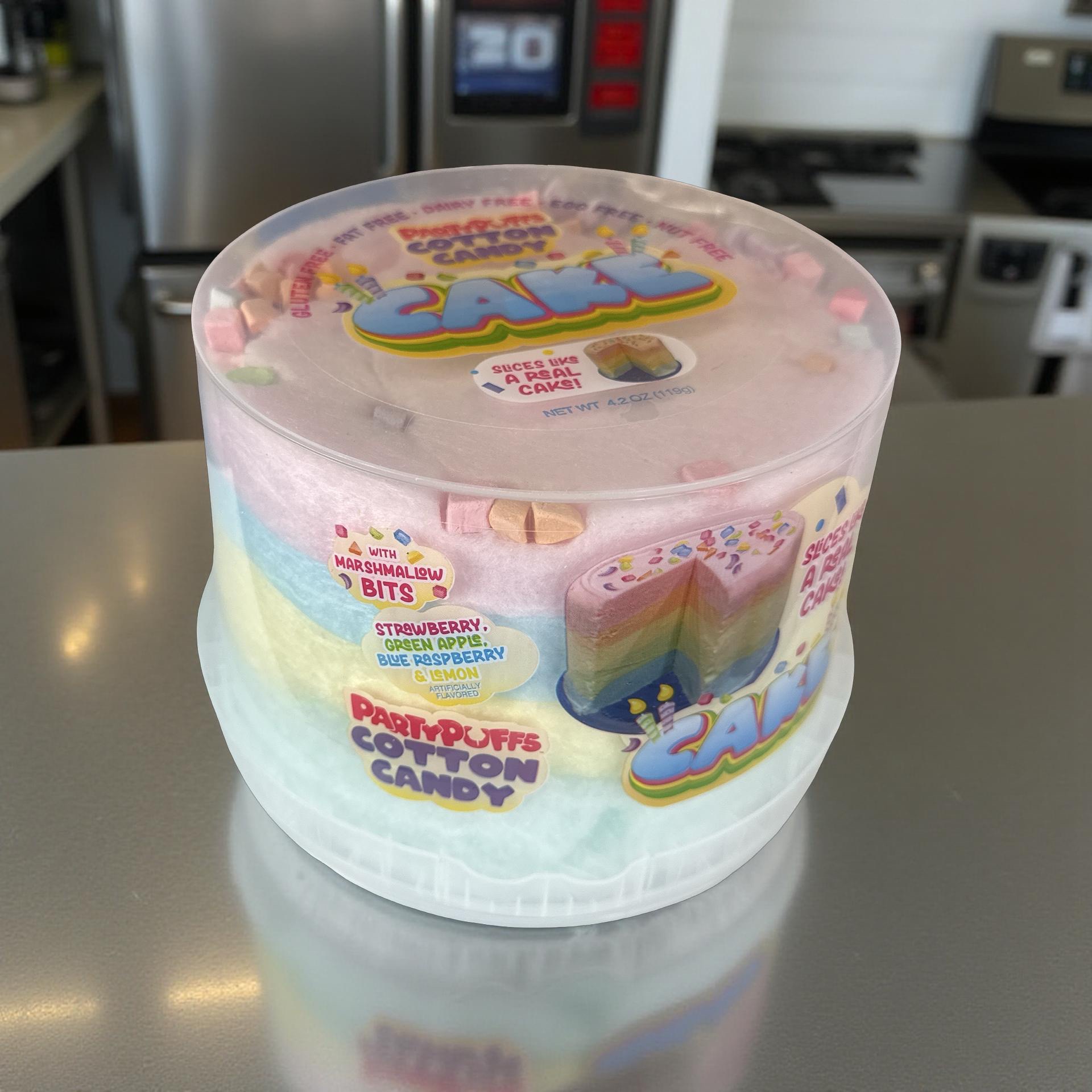 Cotton Candy Cake With Marshmallow Bits, Strawberry, Green Apple, Blue Raspberry and Lemon 7