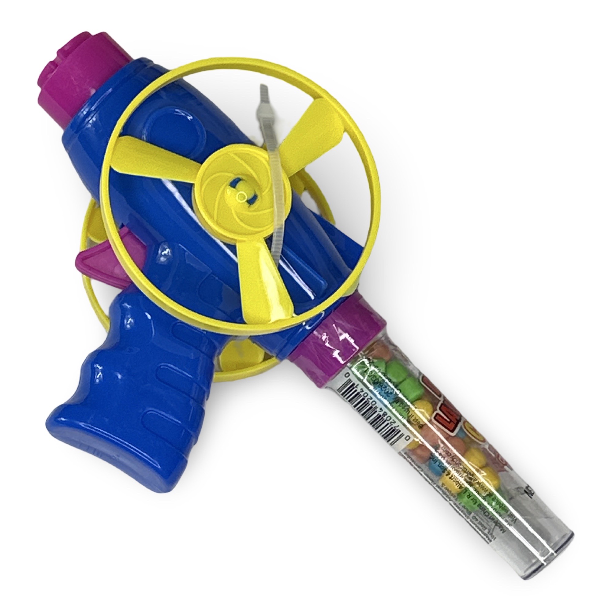 Fun Candy With Built in Toys - Candy Filled Disk Launcher, 2 Pack (Colors vary)