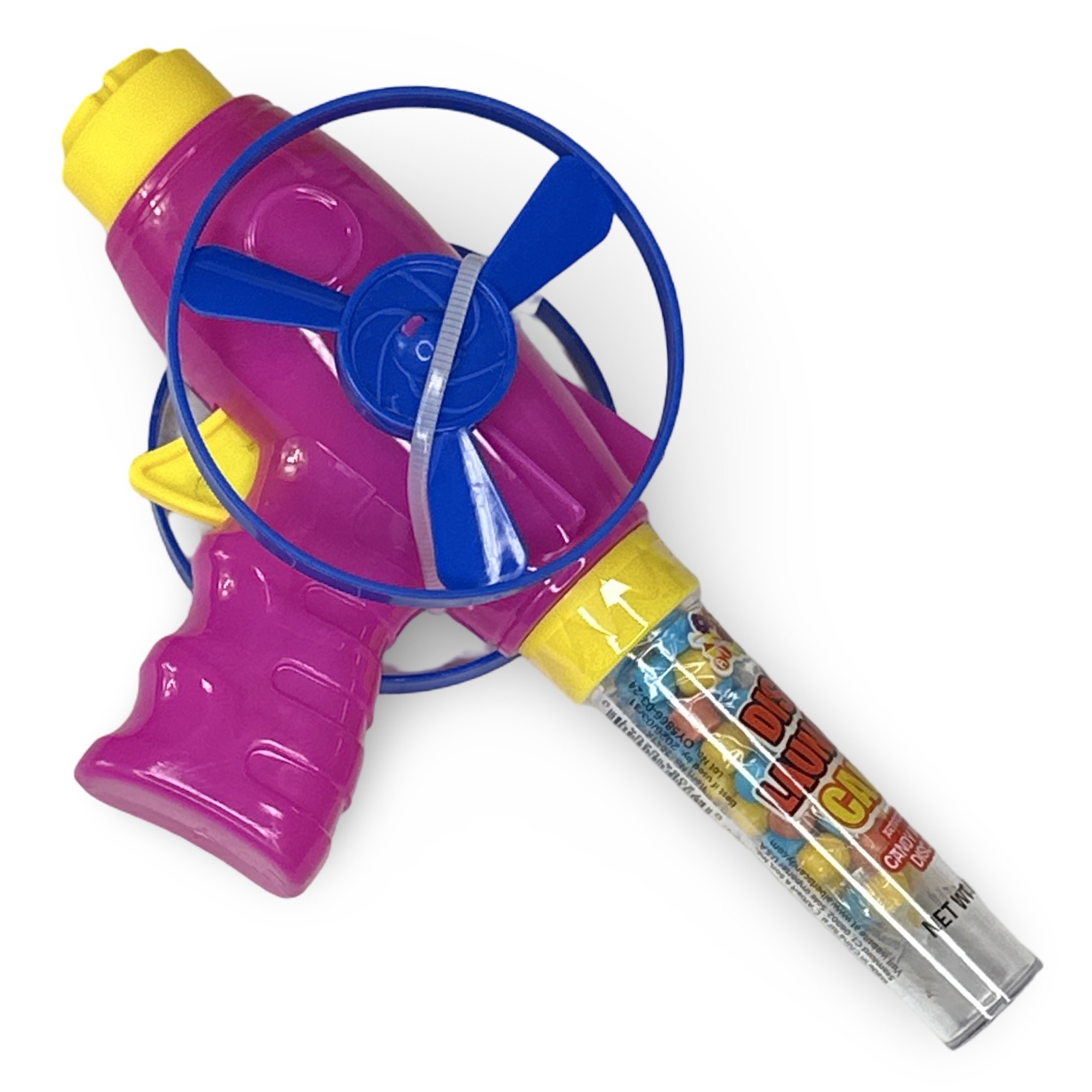 Fun Candy With Built in Toys - Candy Filled Disk Launcher, 2 Pack (Colors vary) 3