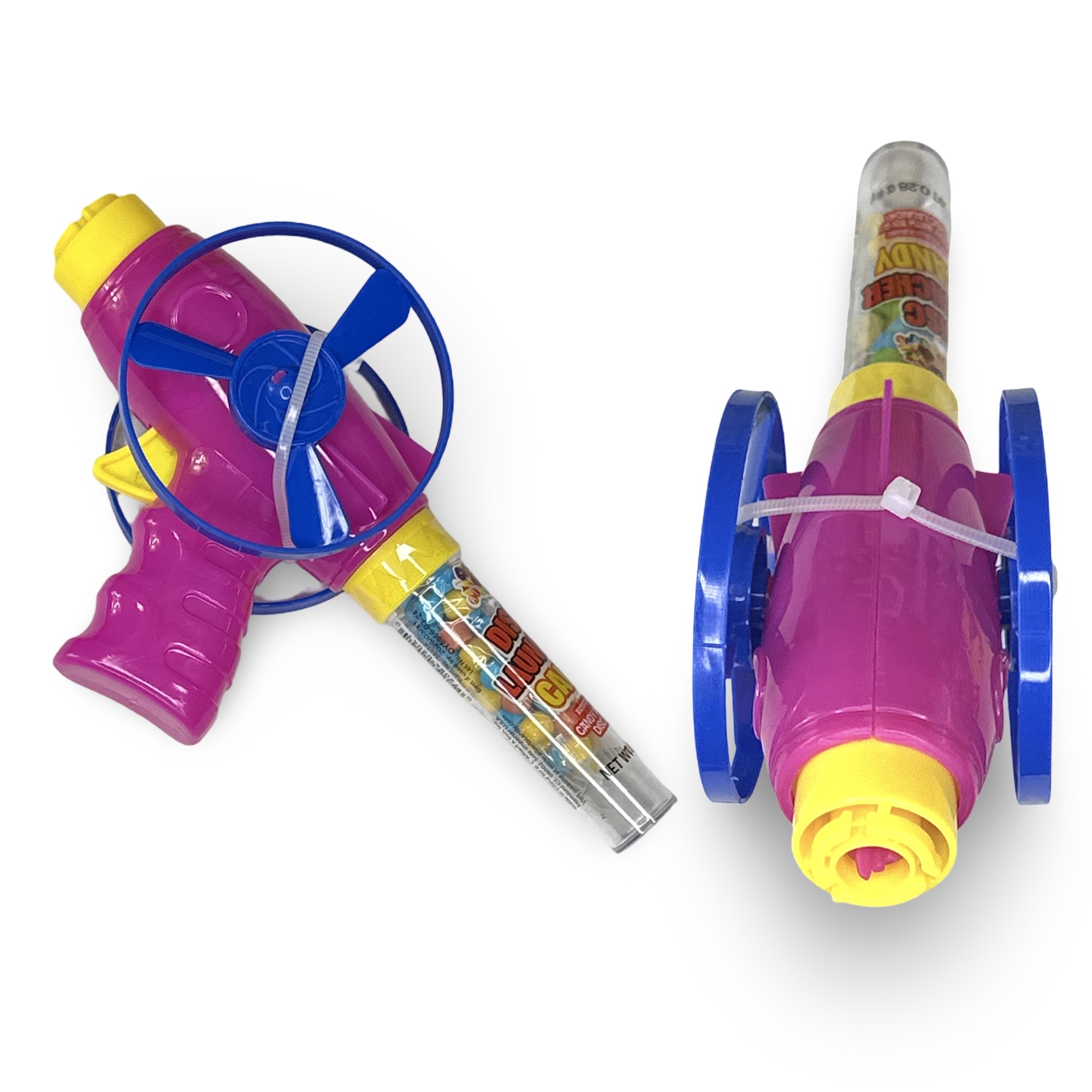 Fun Candy With Built in Toys - Candy Filled Disk Launcher, 2 Pack (Colors vary) 4