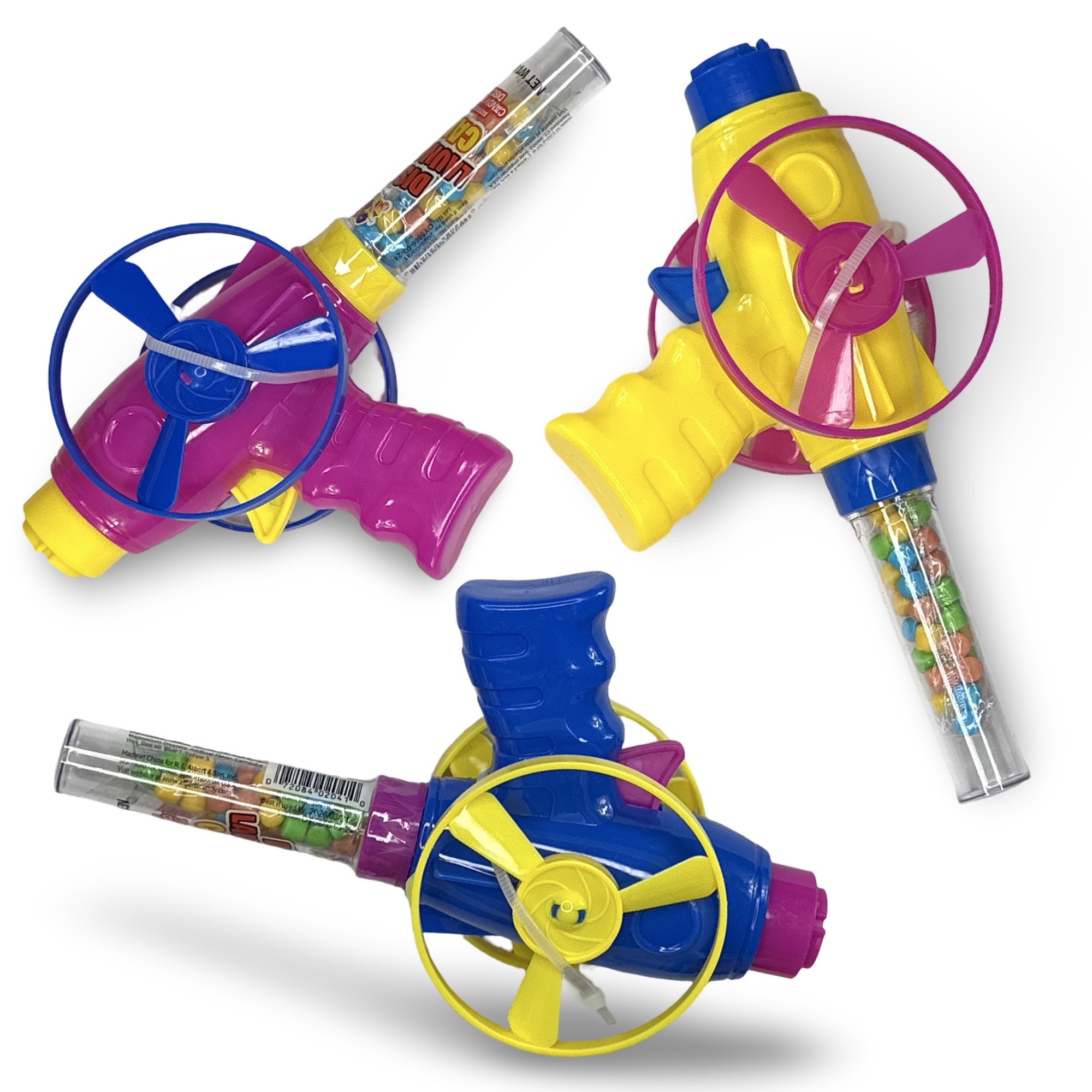 Fun Candy With Built in Toys - Candy Filled Disk Launcher, 2 Pack (Colors vary) 5