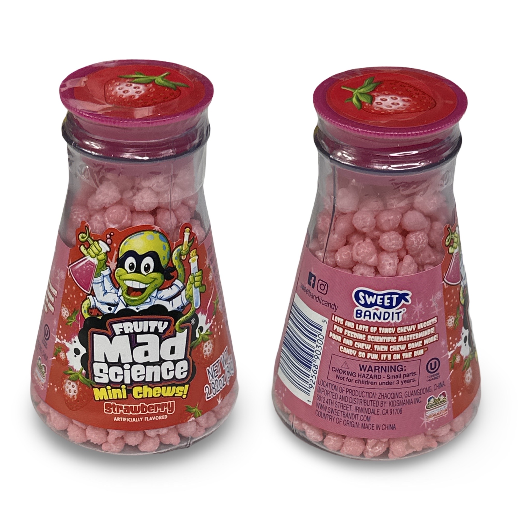Mad Scientist Mini Nugget Candy Chews Filled Flask, Blue Raspberry and Strawberry Included 2
