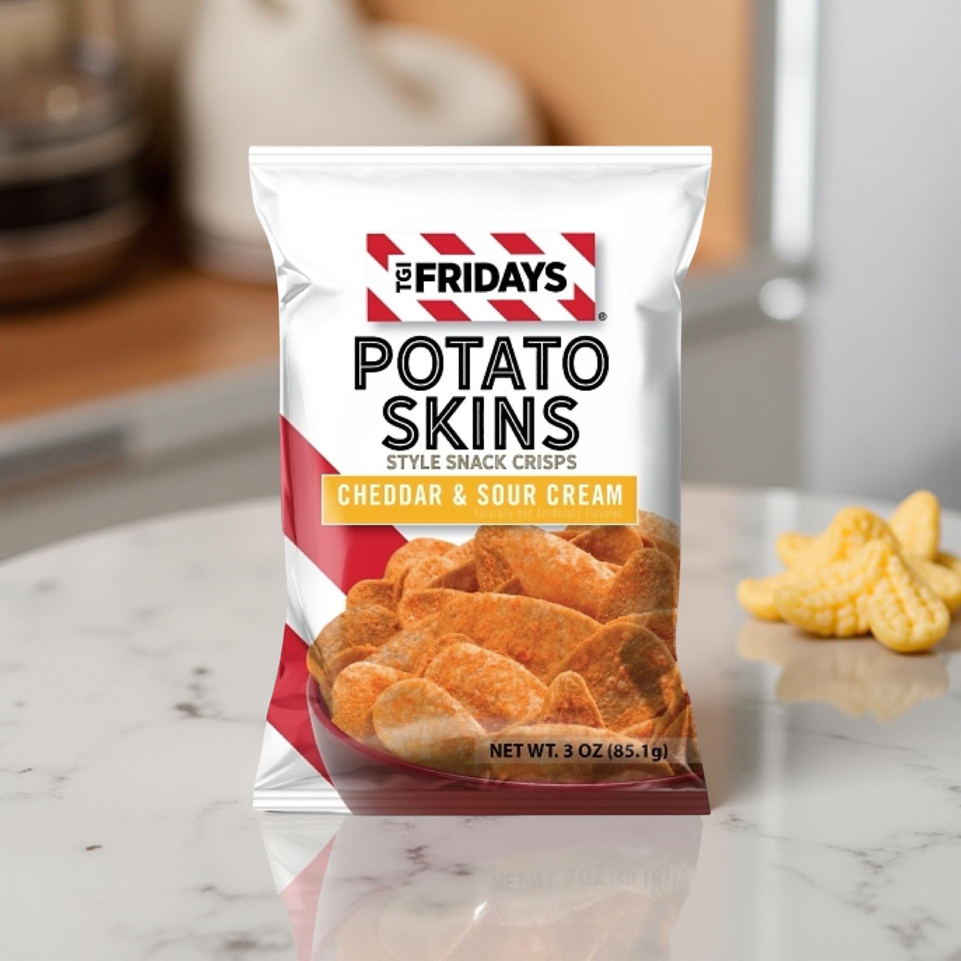 TGI Fridays, Potato Skins Snack Chips, Cheddar & Sour Cream, 3.0 oz. (6 Count) 4