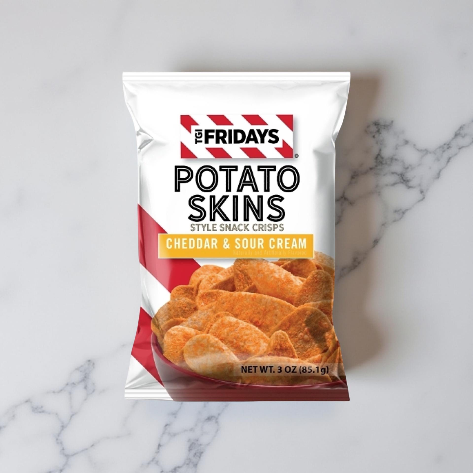 TGI Fridays, Potato Skins Snack Chips, Cheddar & Sour Cream, 3.0 oz. (6 Count) 6