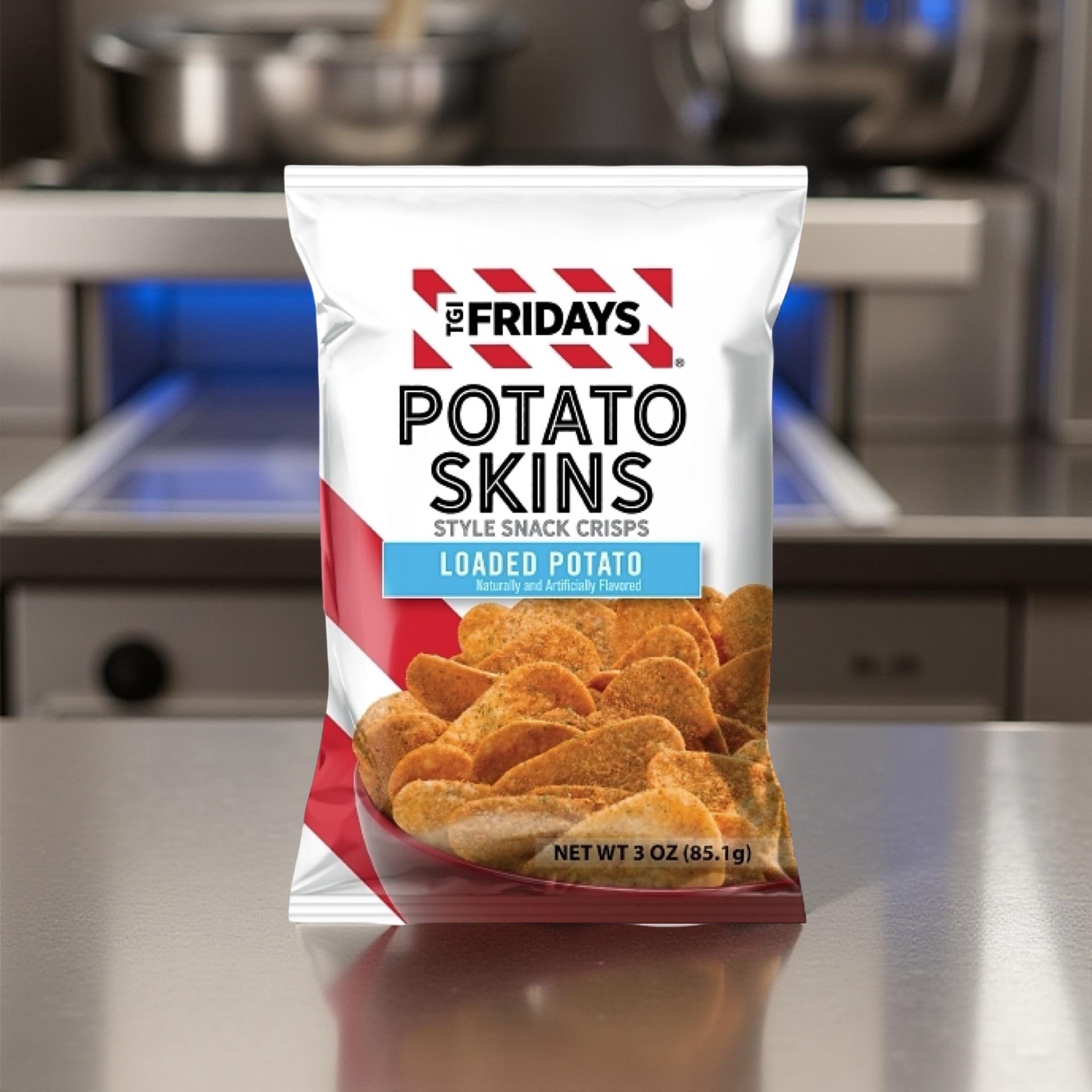 TGI Fridays Loaded Potato Skins Chips, 3 Oz (Pack of 6) 3