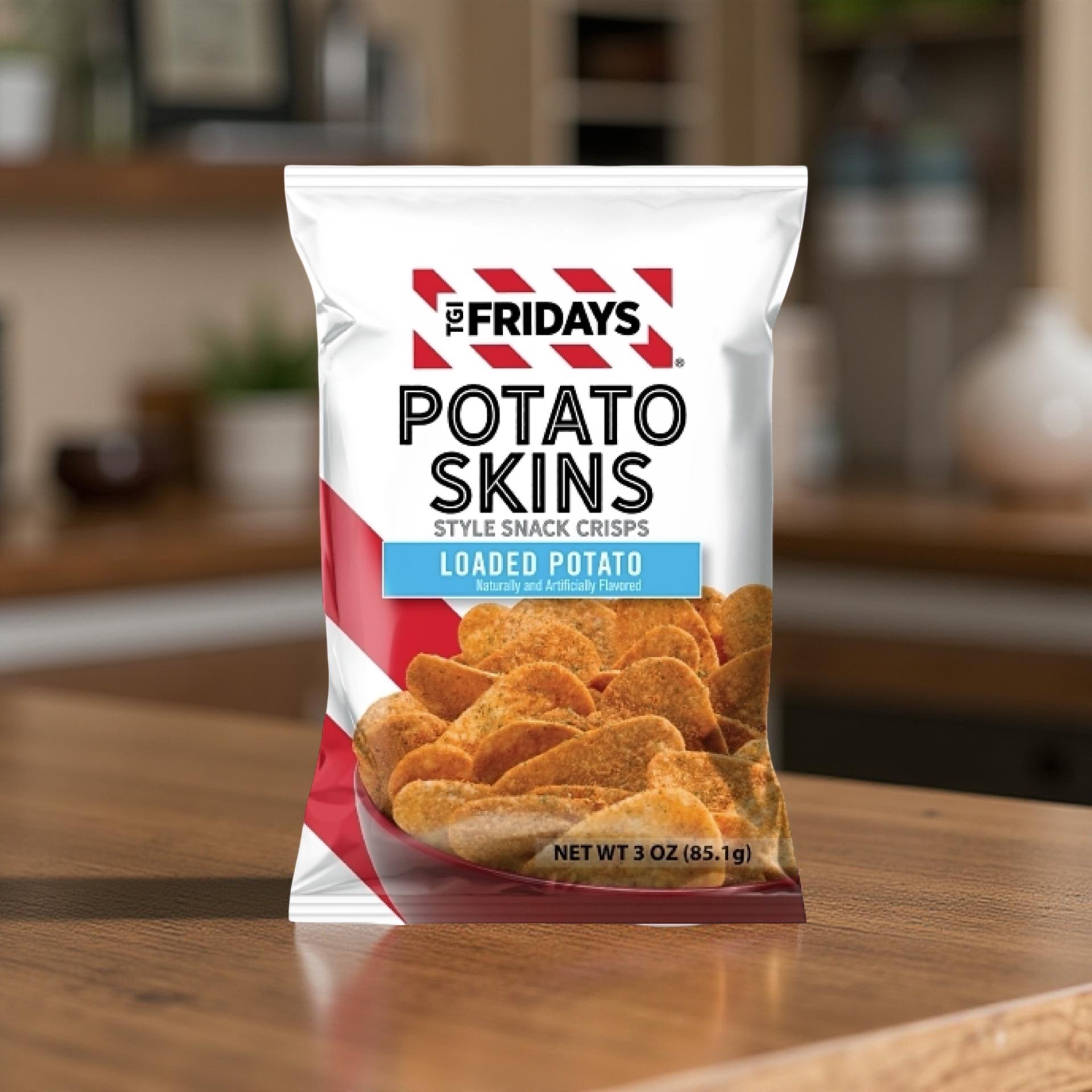 TGI Fridays Loaded Potato Skins Chips, 3 Oz (Pack of 6) 6