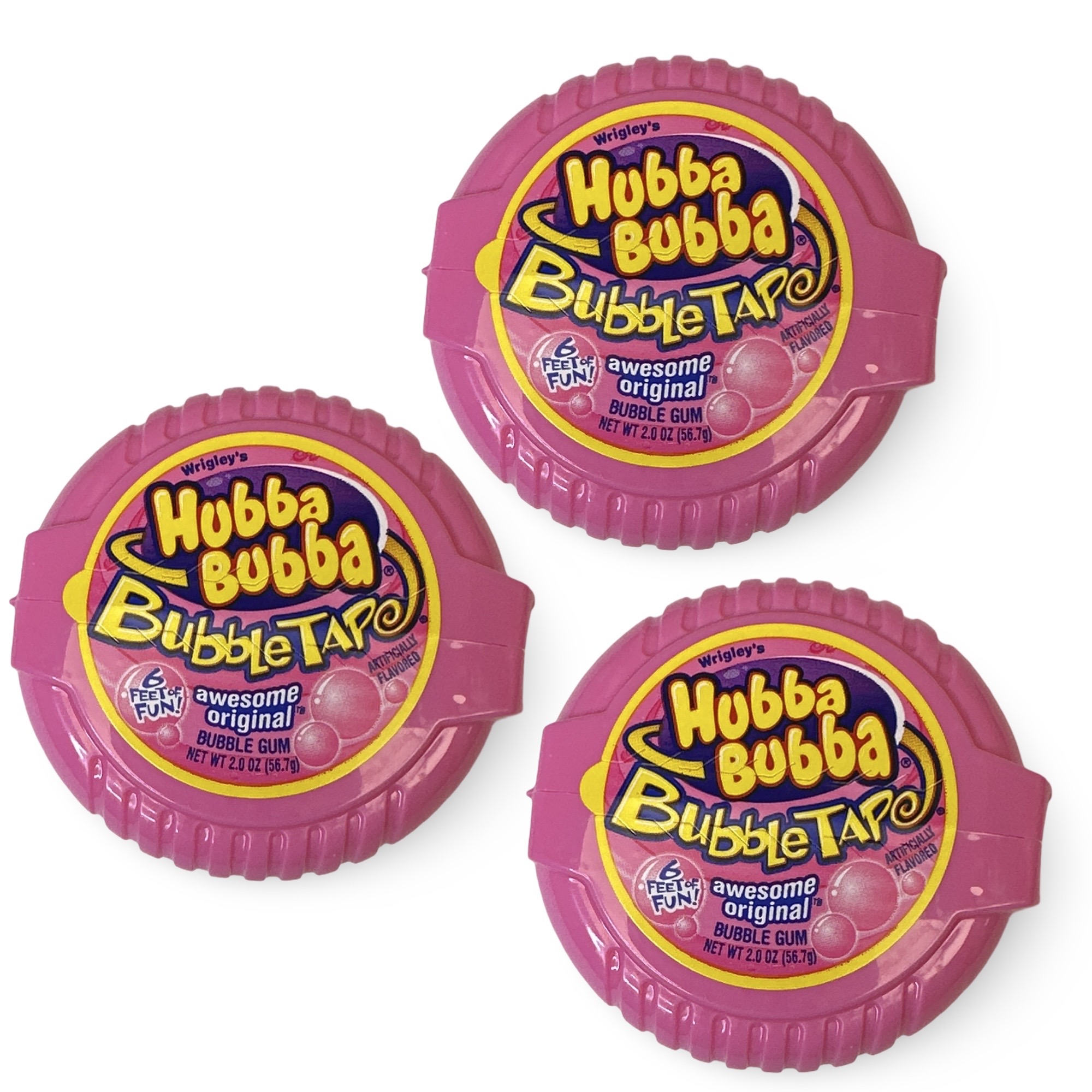 Bubble Tape Nostalgic Bubble Gum Candy, 3 Rolls