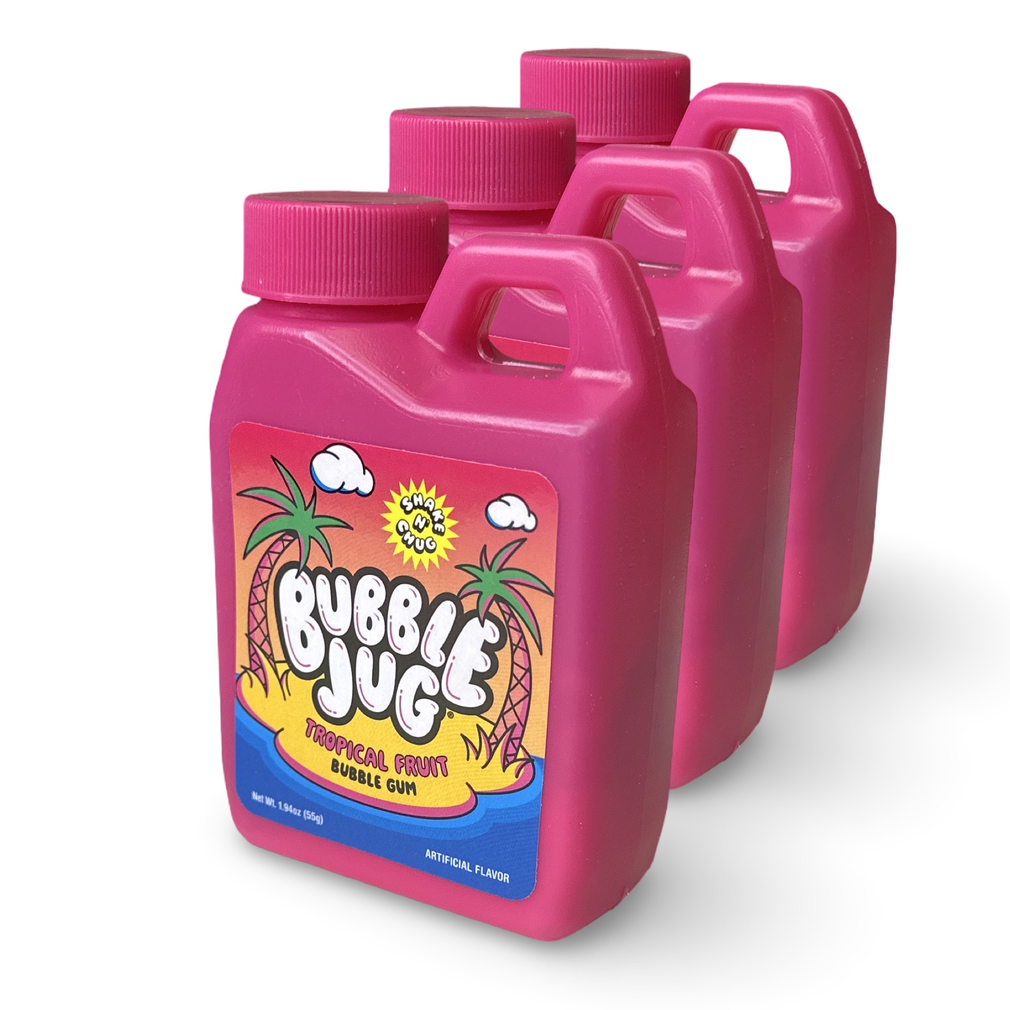 Bubble Jug Nostalgic Bubble Gum Powder Candy, 3 Packs