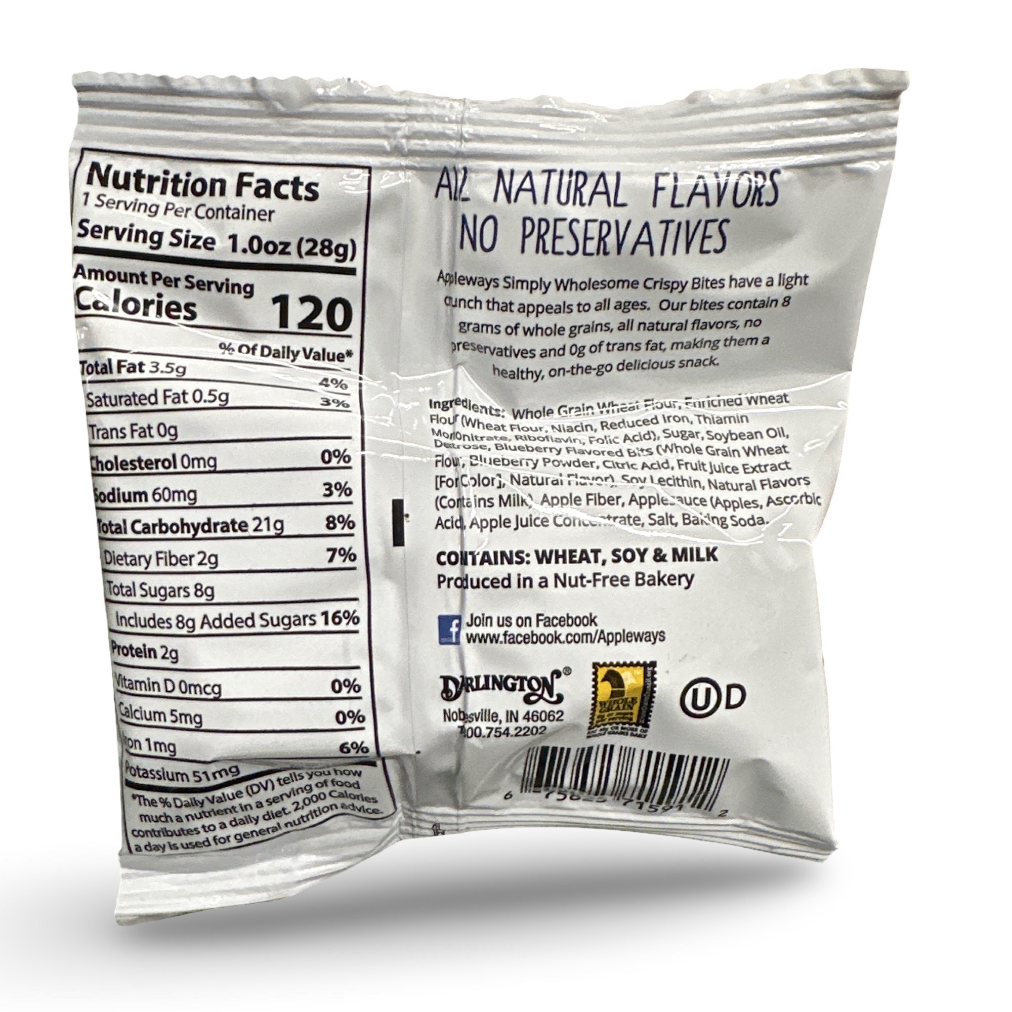 Appleways Whole Grain Blueberry Lemon Crispy Bites | 1 Oz | Pack of 12 2