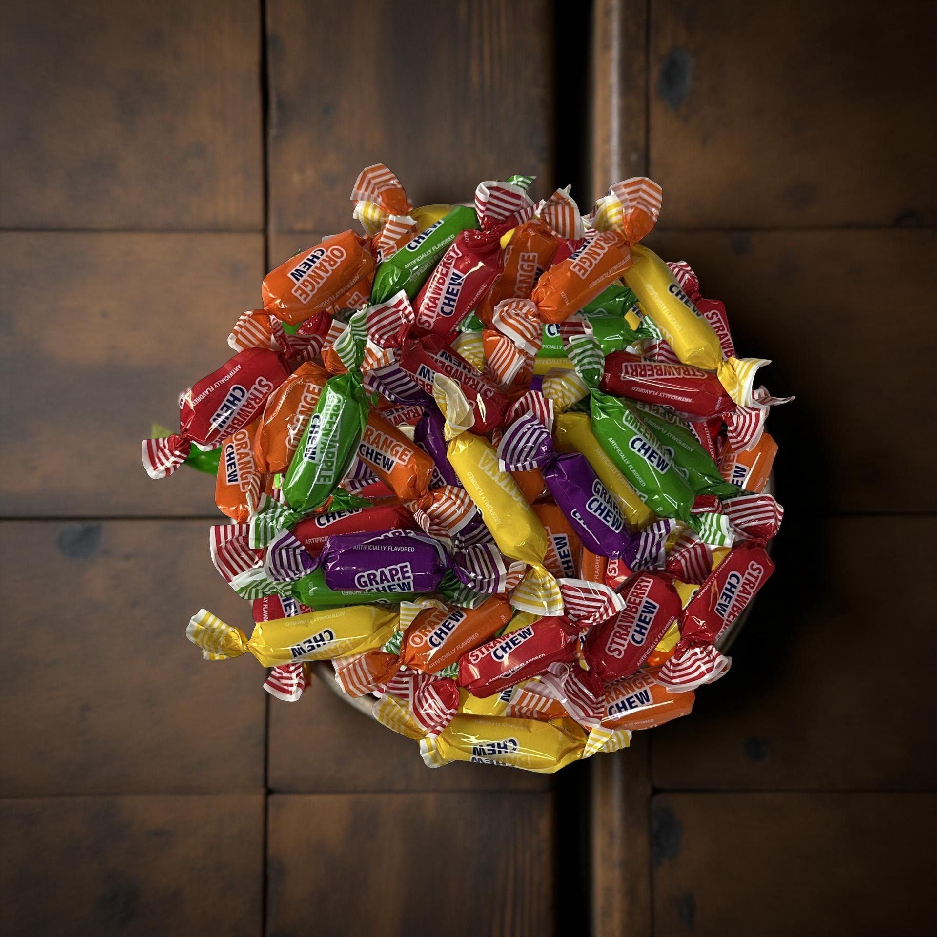 Assorted Colombina Fruit Chews Including Grape, Banana, Orange, Strawberry and Green Apple, 2 lbs. 5