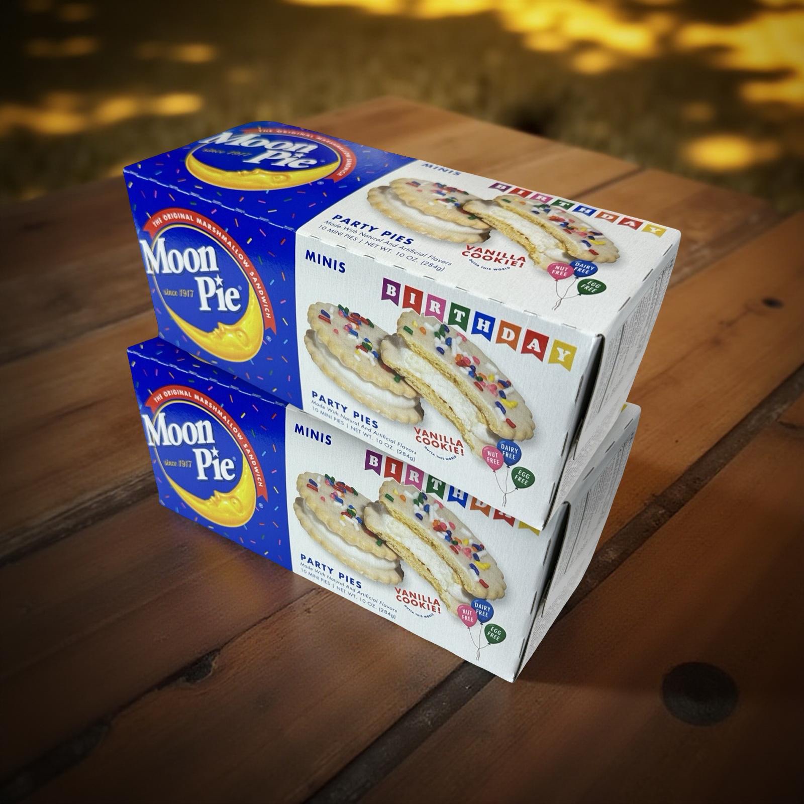 Moon Pie Mini Birthday Cake Vanilla Cookie Party Pies, 2 Boxes, 10 Per Box (20 Total) 5