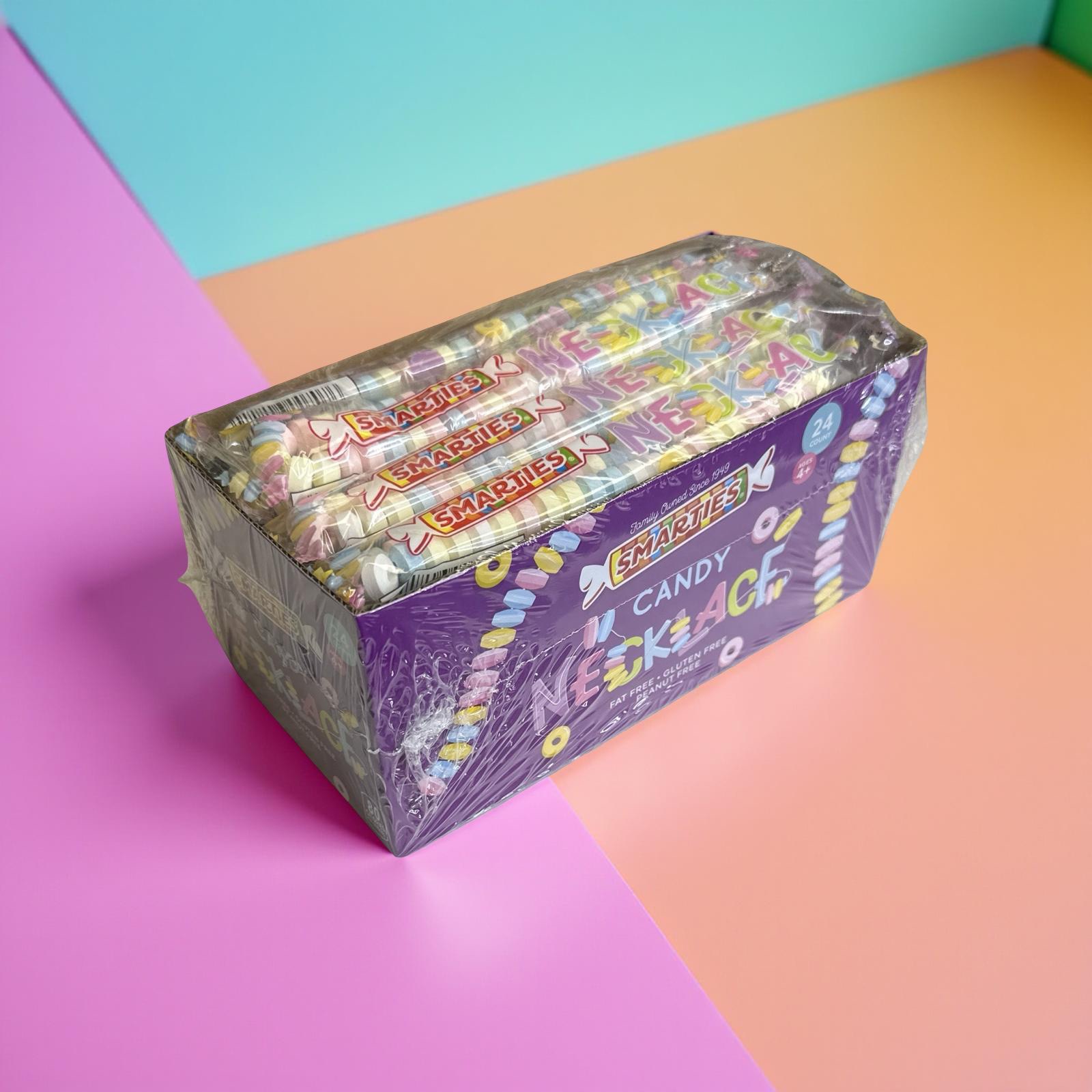 Smarties Candy Necklaces Individually Wrapped, Fruit Flavored Bulk Candy on Stretch String, 24 Count 3