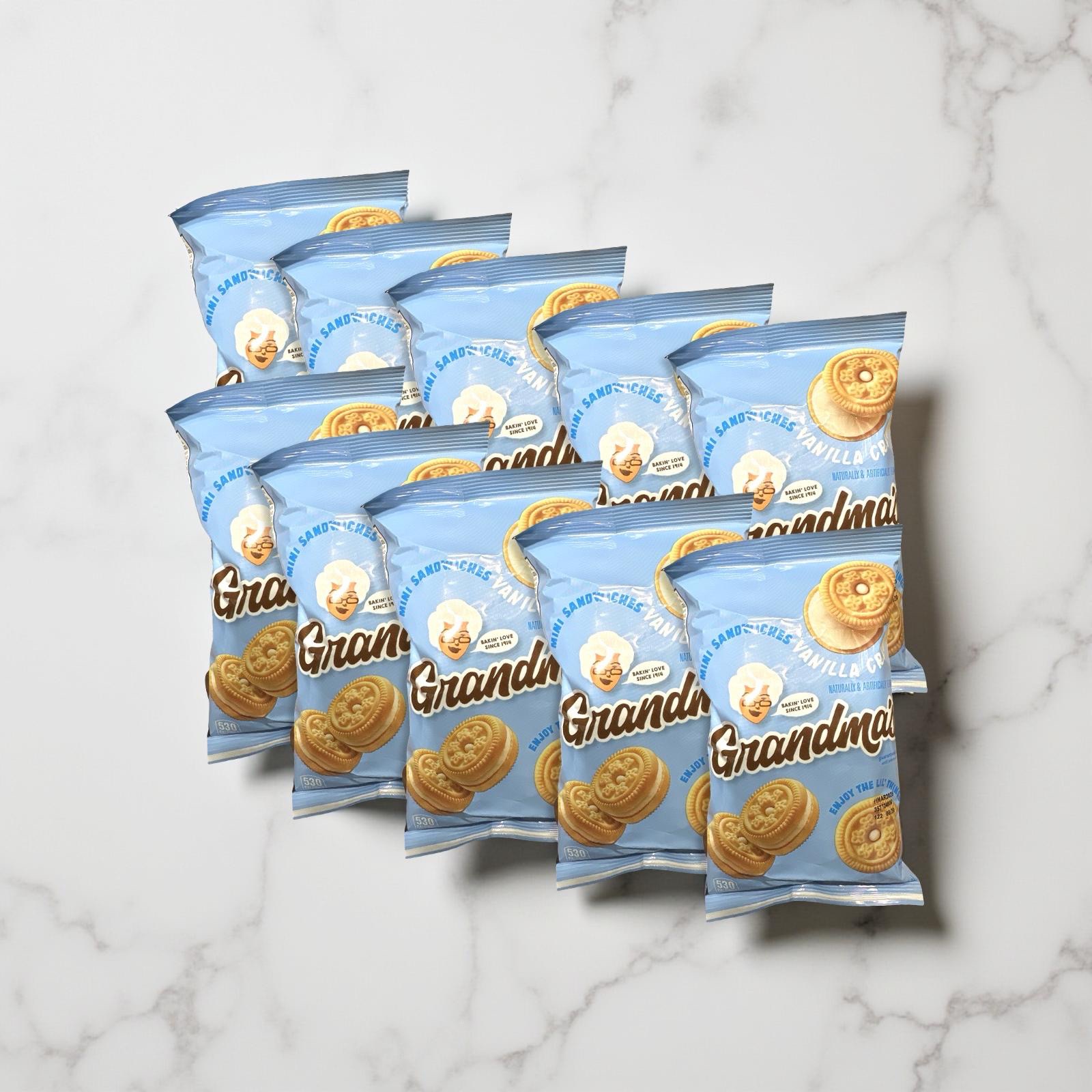 Grandma's Cookies 10 Pack, Mini Vanilla Cream Sandwich Cookies 3