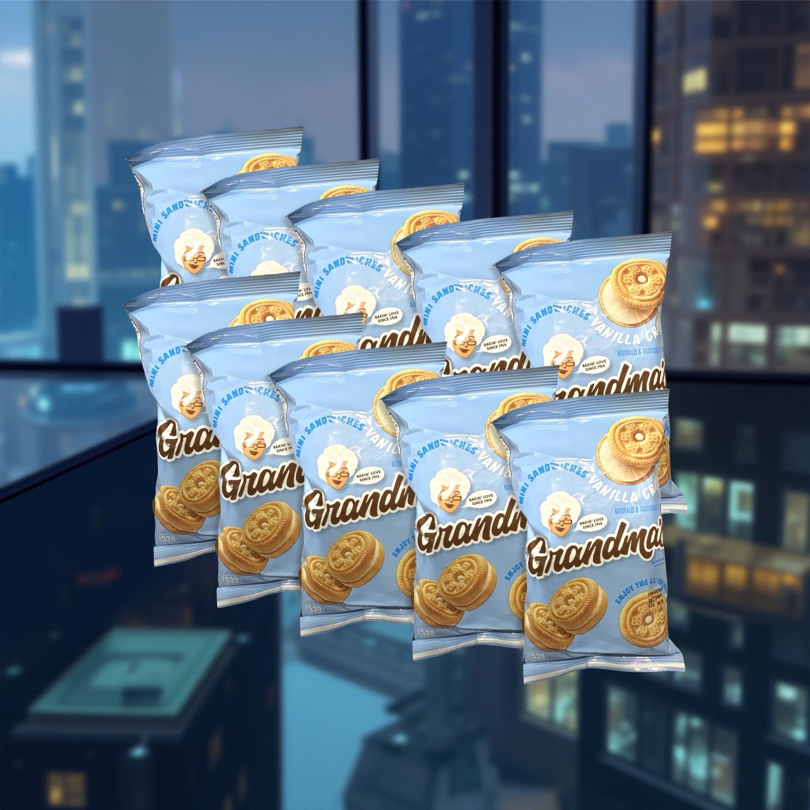 Grandma's Cookies 10 Pack, Mini Vanilla Cream Sandwich Cookies 4