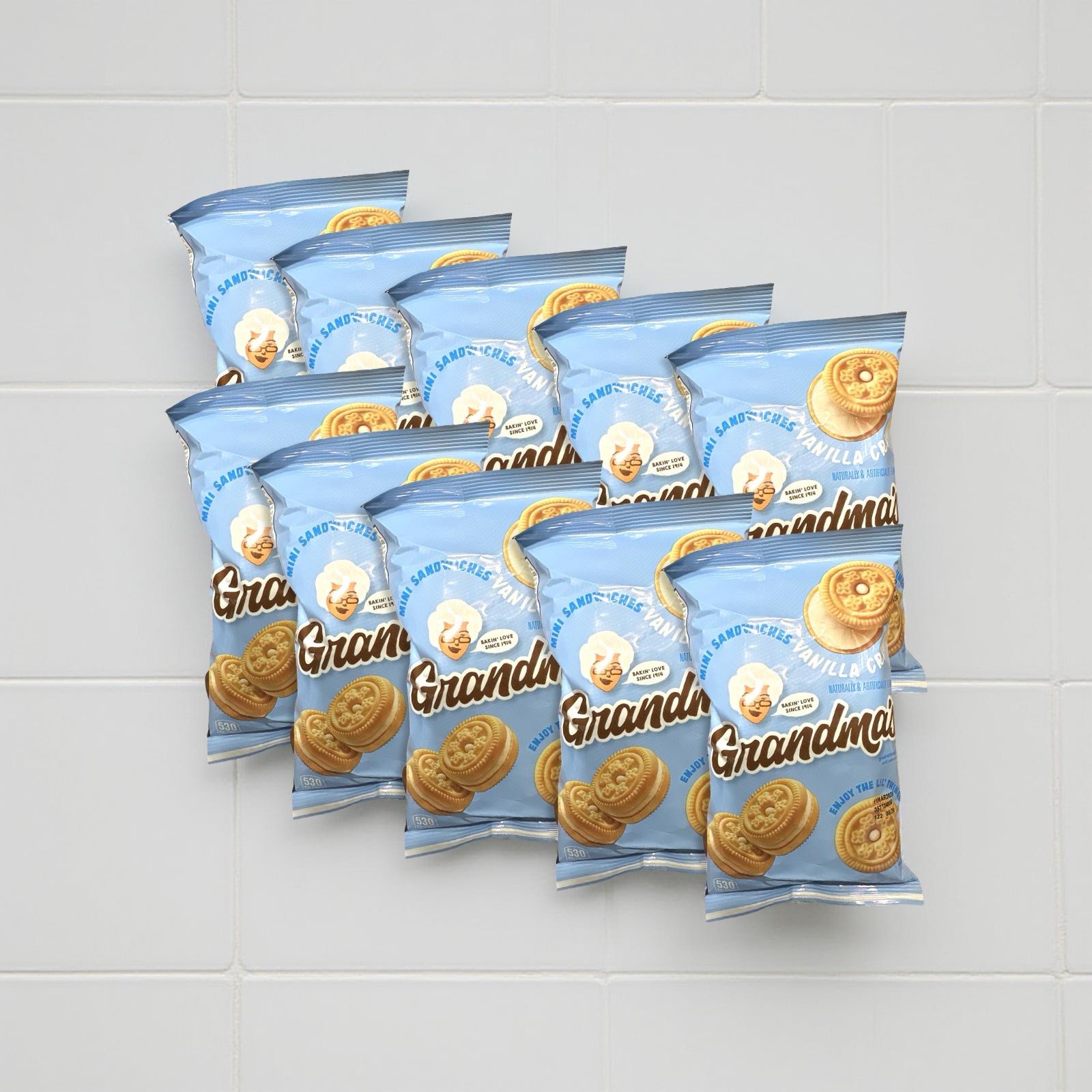 Grandma's Cookies 10 Pack, Mini Vanilla Cream Sandwich Cookies 6