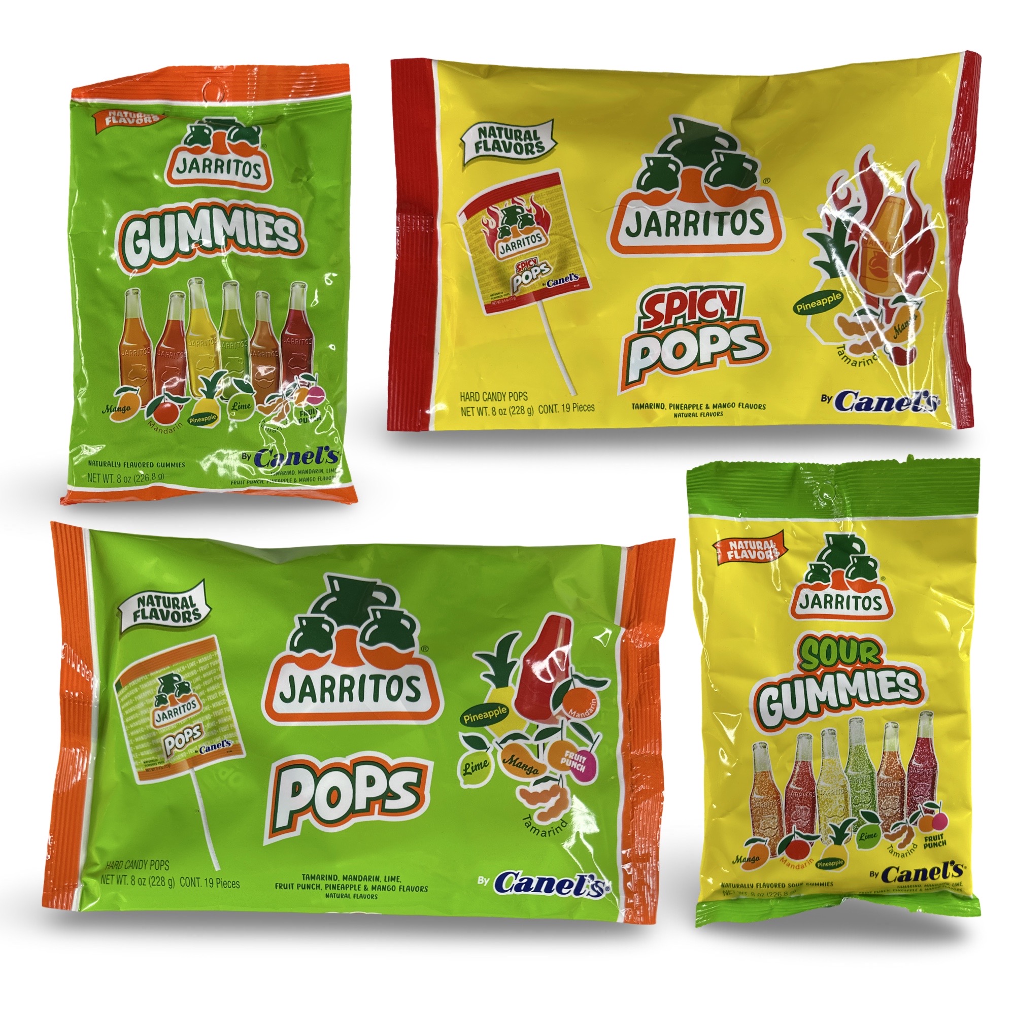Jarritos Ultimate Candy Variety Featuring Large 8 0z. Sour & Regular Gummies and Spicy and Regular Lolllipops