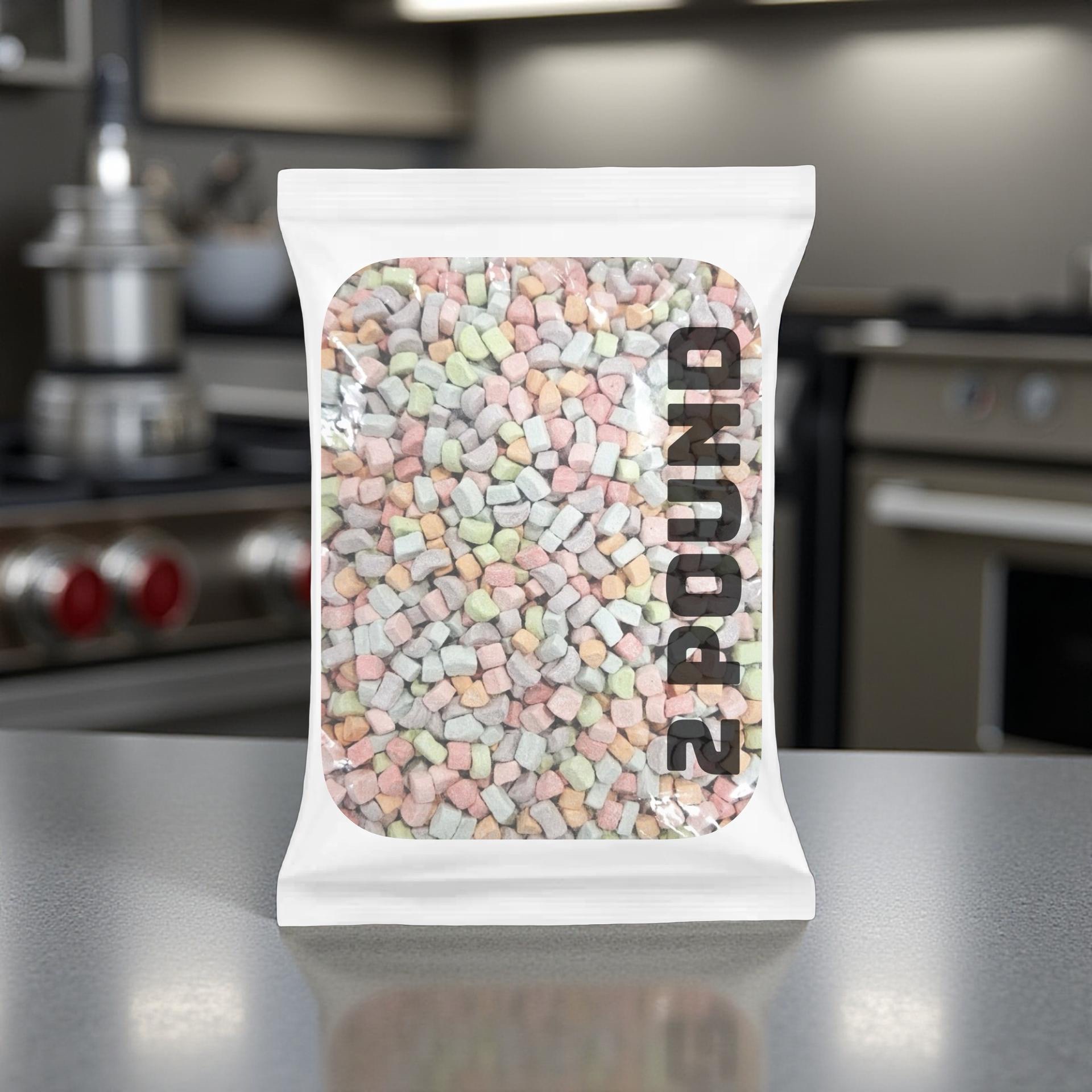 Dehydrated Rainbow Mashmallows Bulk Value Pack 2 Pound Sealed Bag 3