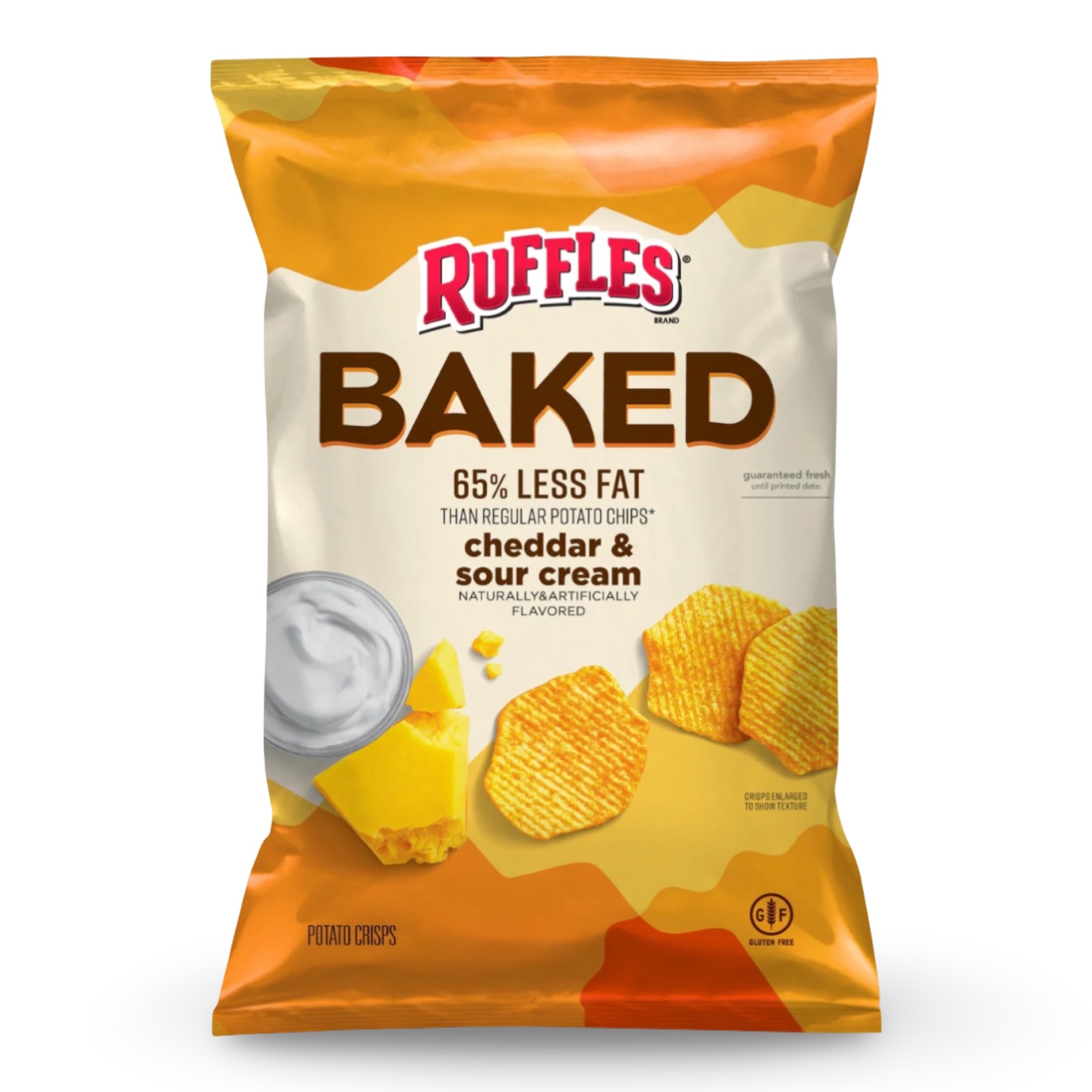 Baked Ruffles Cheddar & Sour Cream Potato Chip Crisps, .8 Oz Bag | Pack of 15 2