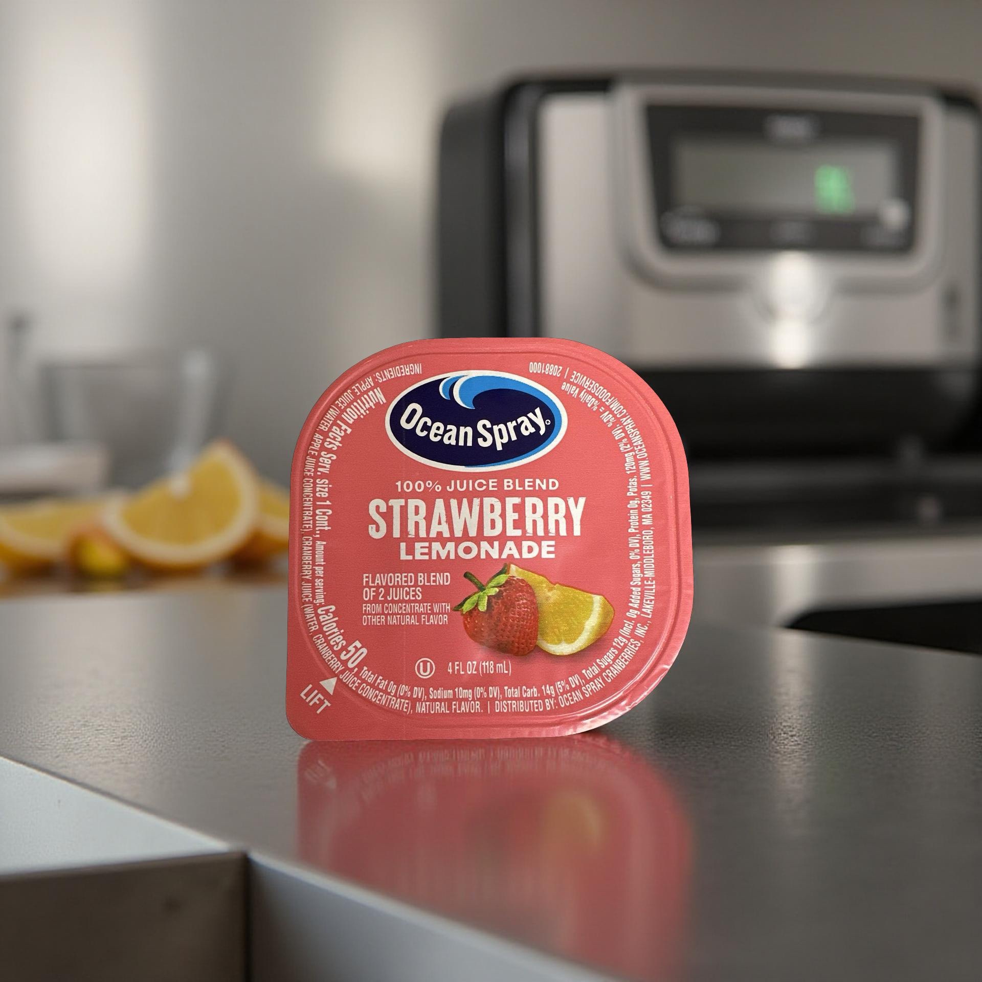 Ocean Spray Fruit Juice Individual Cups Strawberry Lemonade 100% Juice,  24 Cups 6