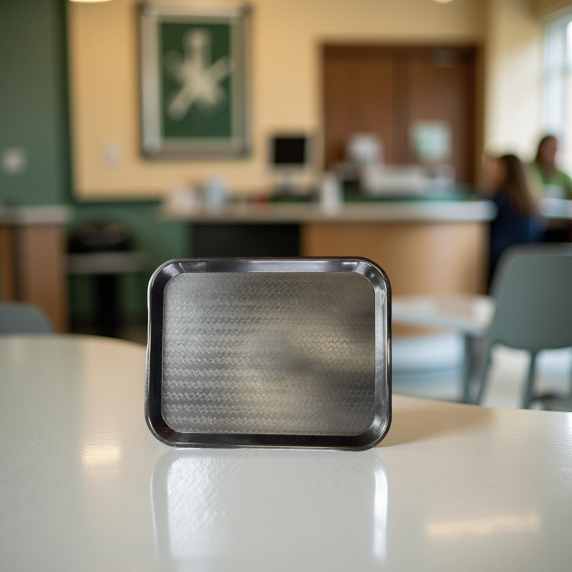 School Cafeteria Tray, Black, Full Size High Quality, 18 x 14 2