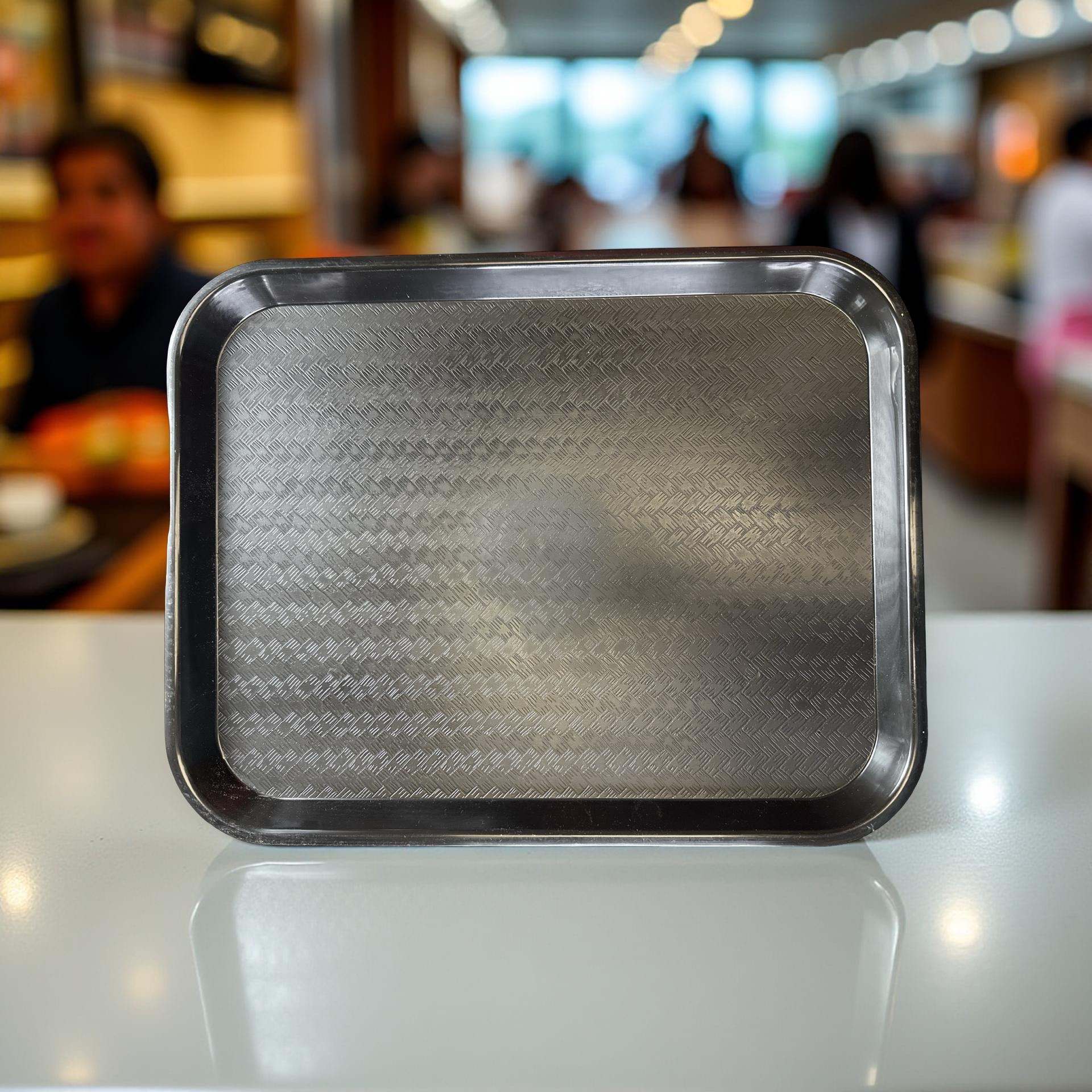 School Cafeteria Tray, Black, Full Size High Quality, 18 x 14 5