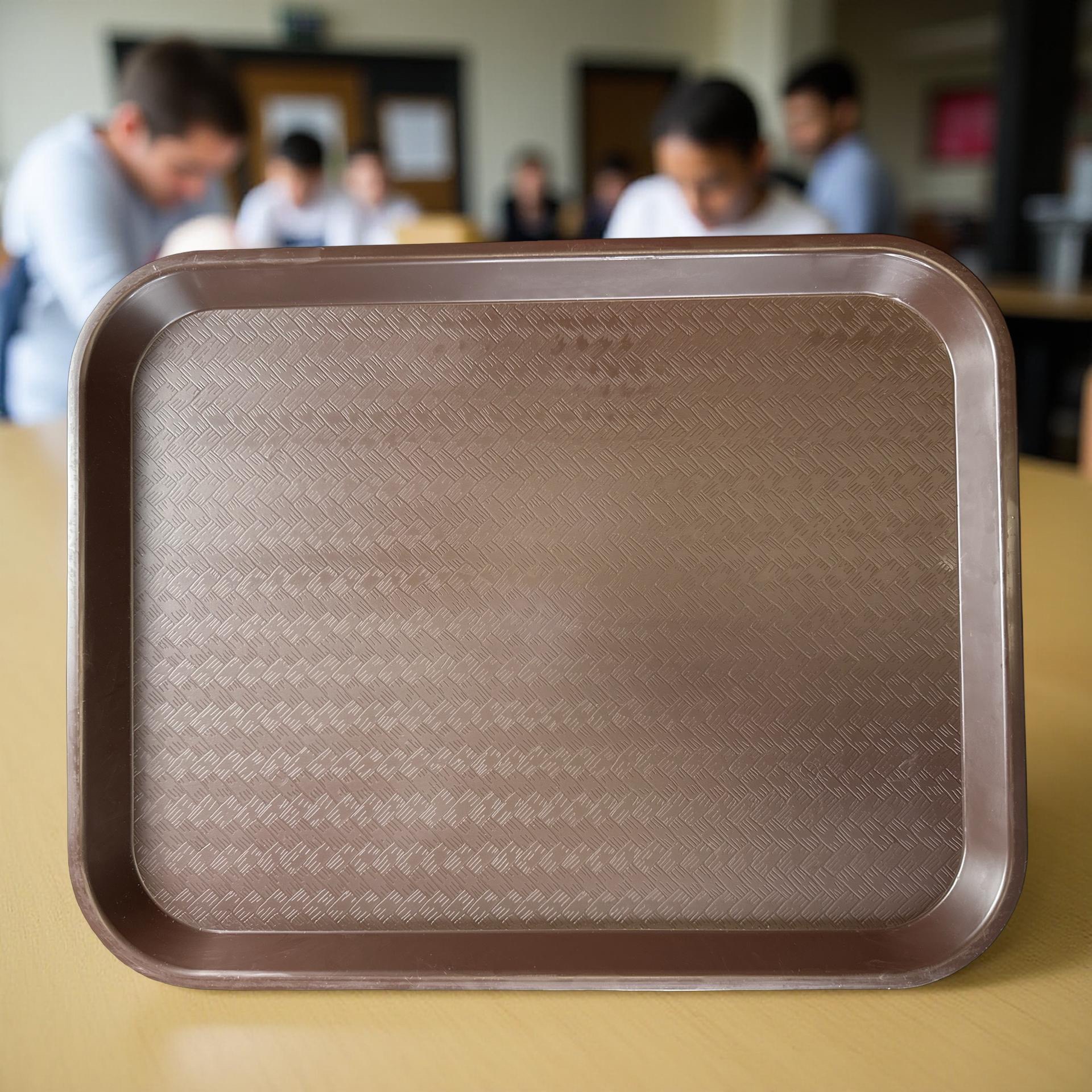 School Cafeteria Tray, Brown, Full Size High Quality, 18 x 14 4