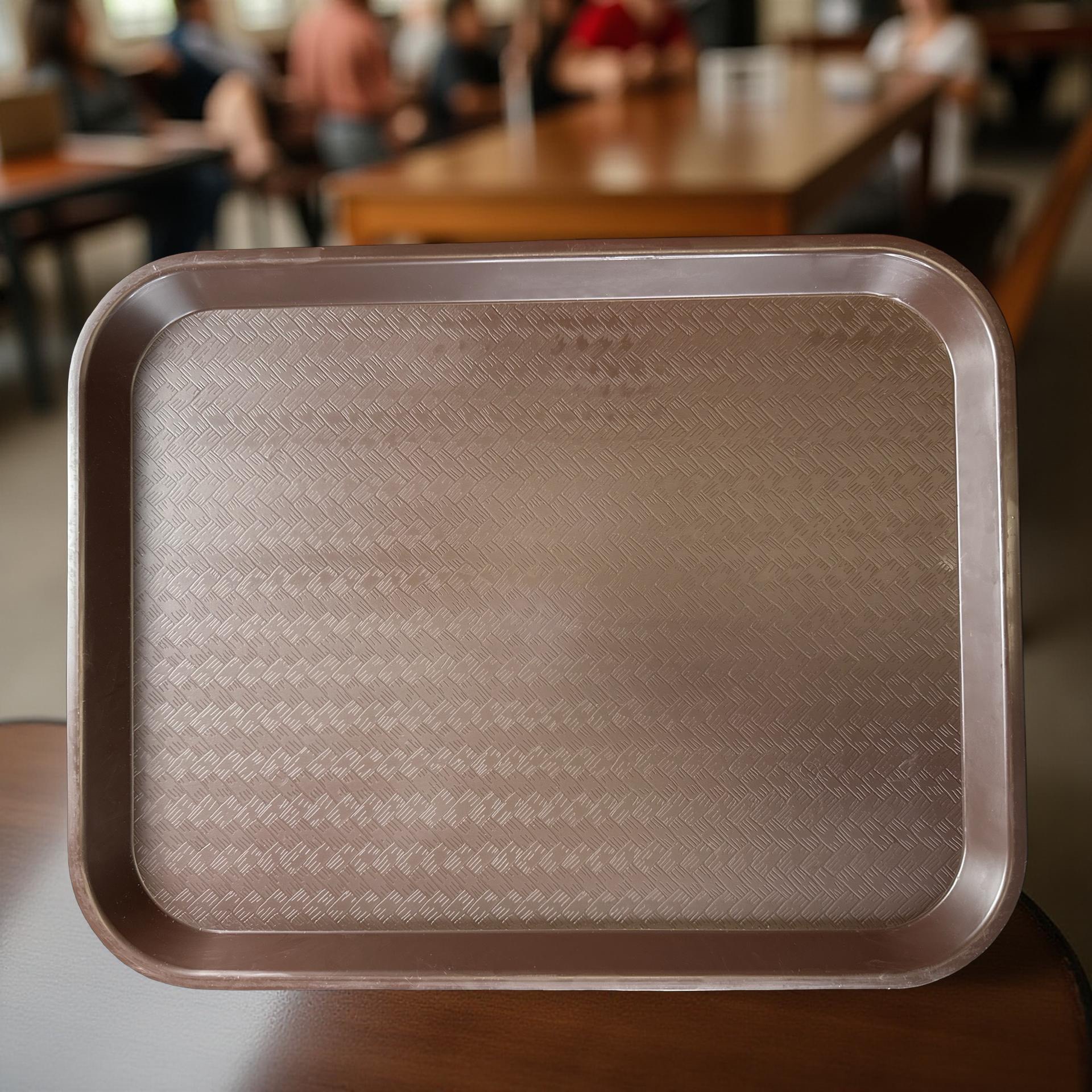 School Cafeteria Tray, Brown, Full Size High Quality, 18 x 14 2